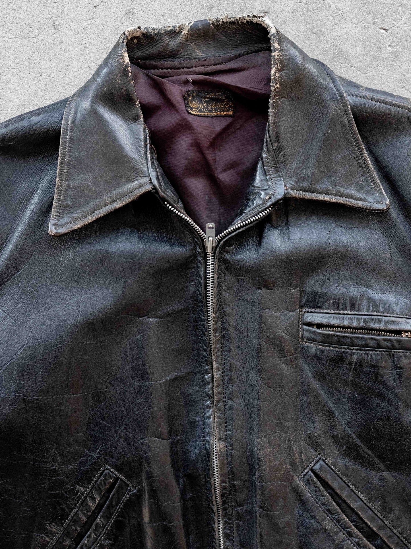 1940’s/1950’s CHP Leather Horsehide 3 Pocket Jacket