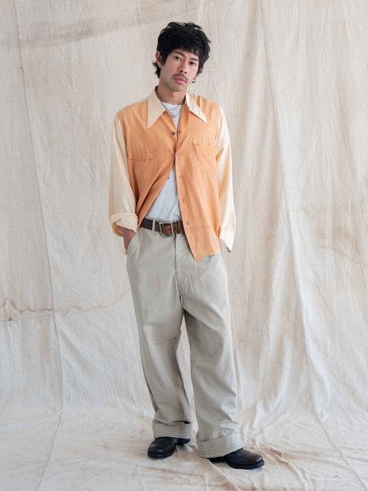 1950’s Pilgrim Sportswear Nylon Two-Tone Flap Pocket Shirt