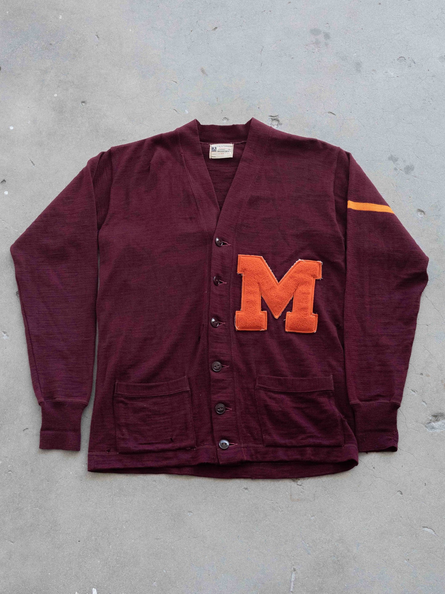 1940’s Champion Running Man Maroon Cardigan