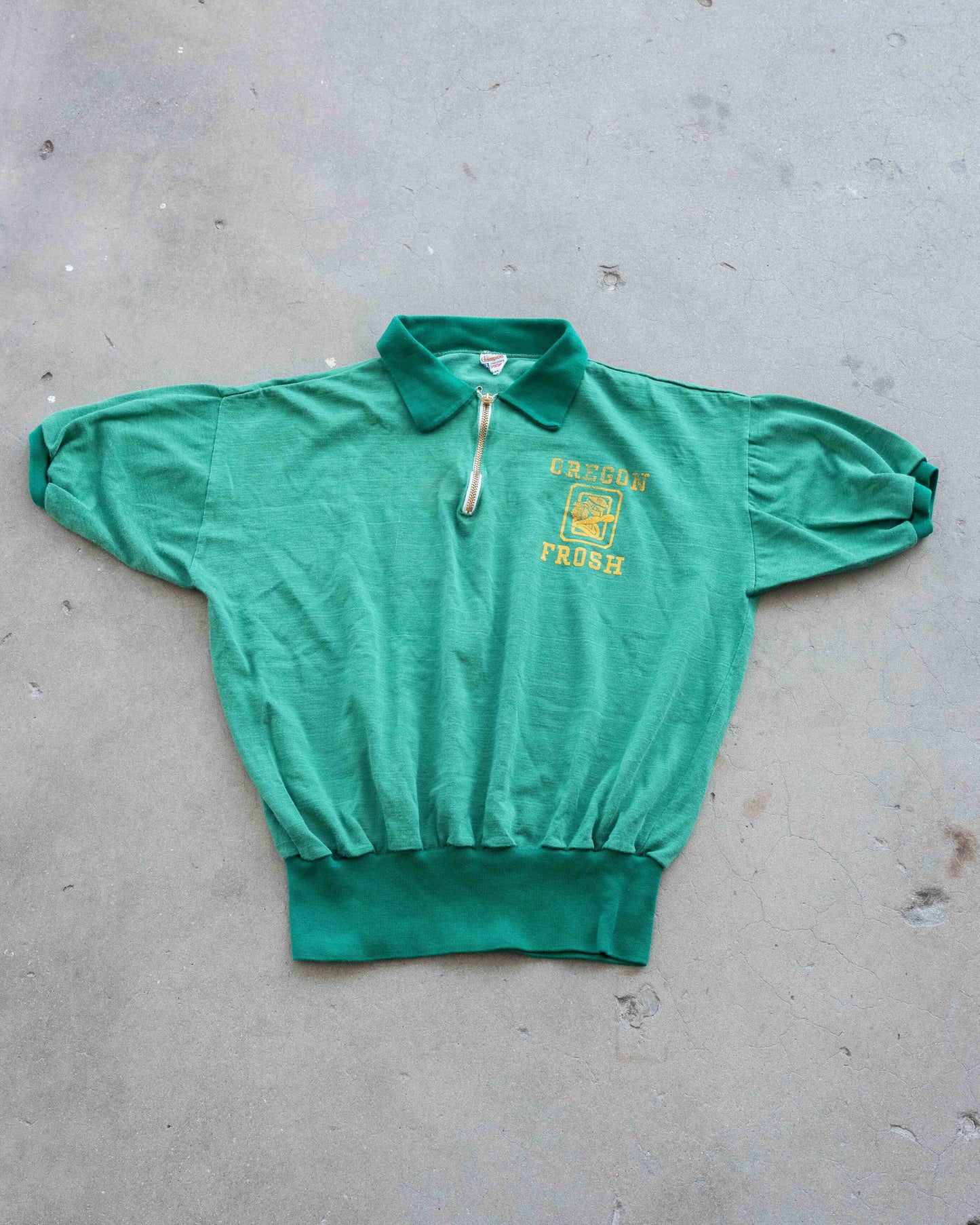 1950’s Champion Running Man Oregon Short Sleeve Quarter Zip