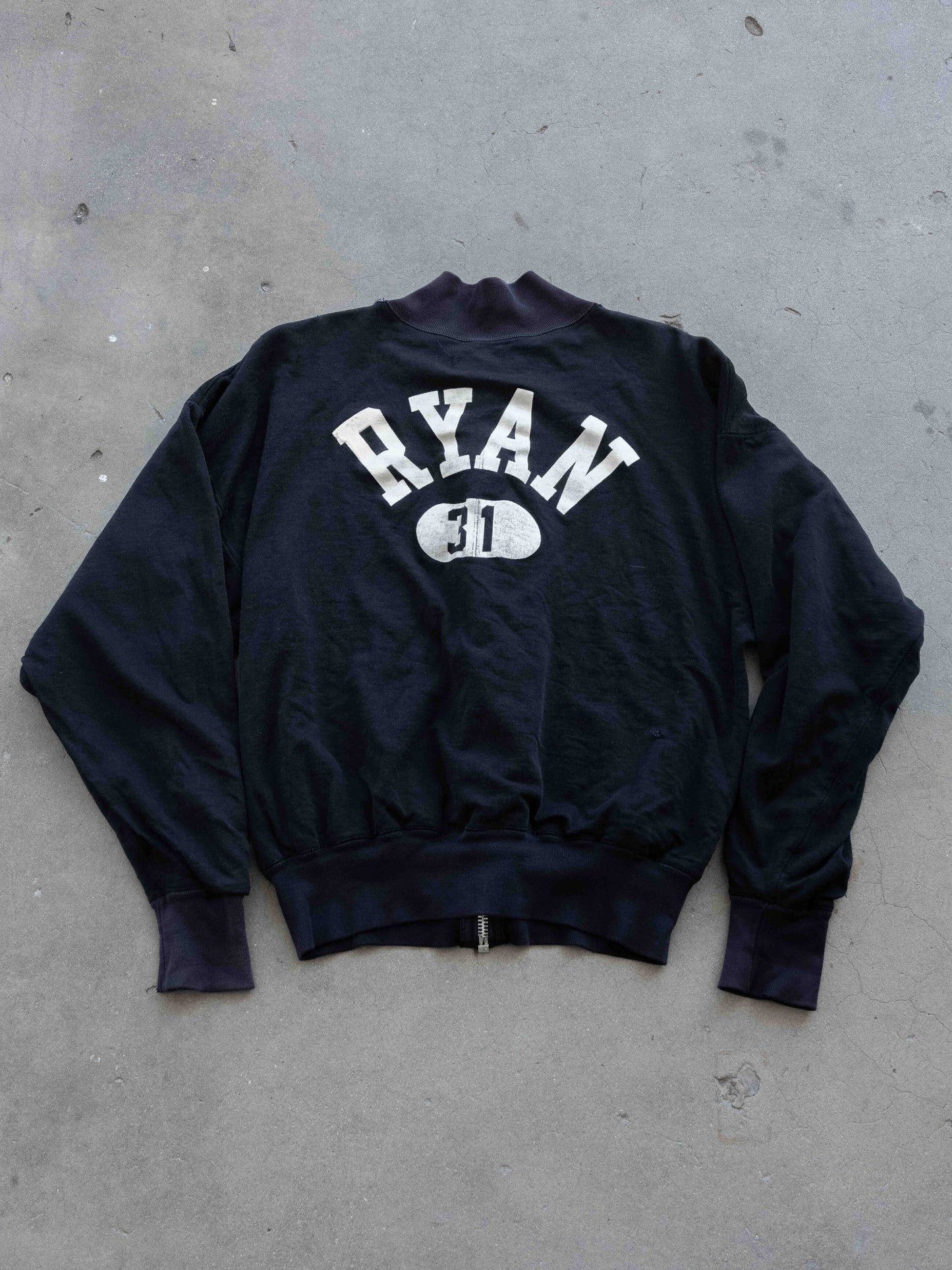 1940’s Champion Running Man Black Doubleface Zip-up