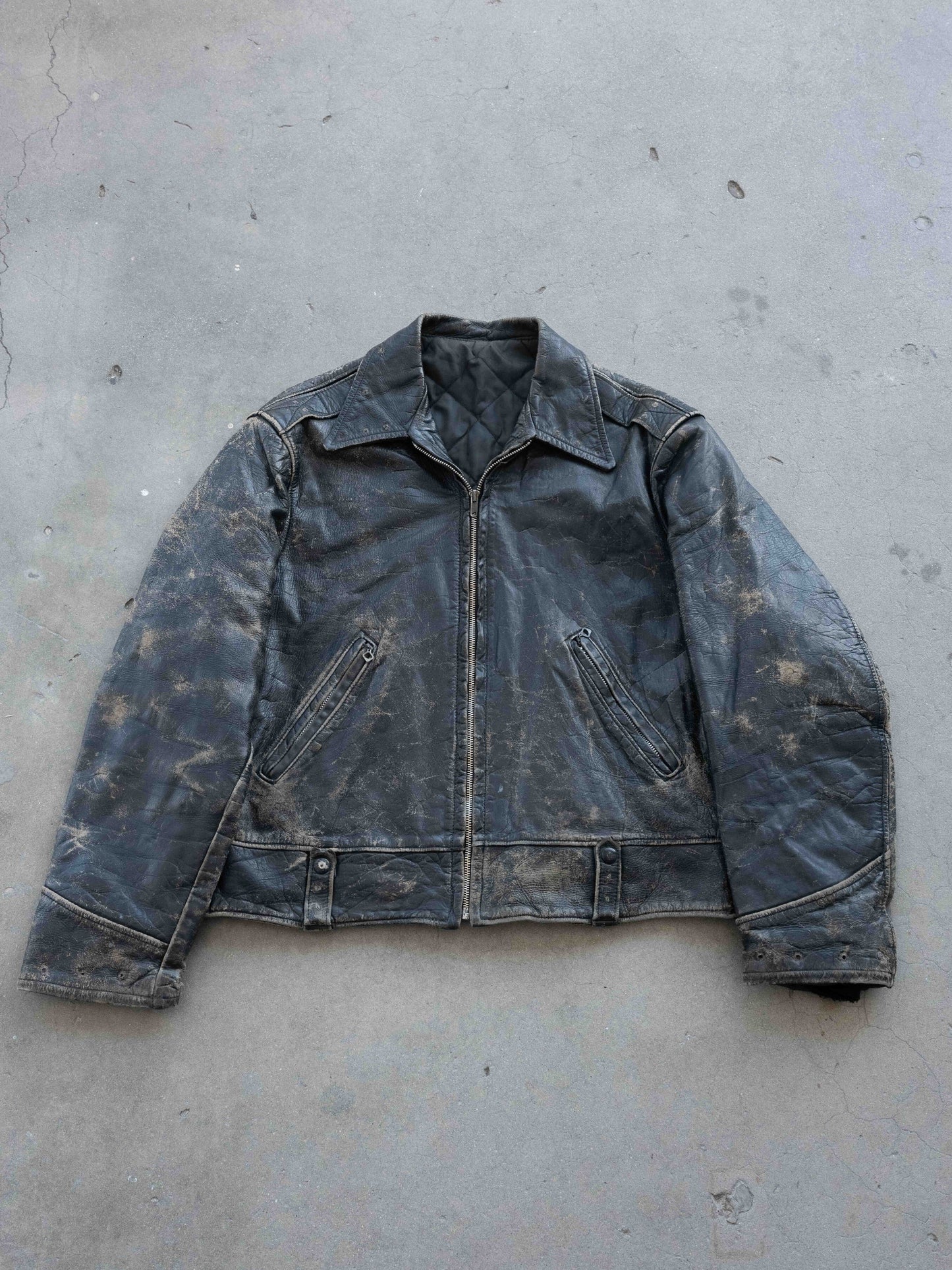 1950’s/1960’s Crazy Patina Two Pocket Moto Jacket