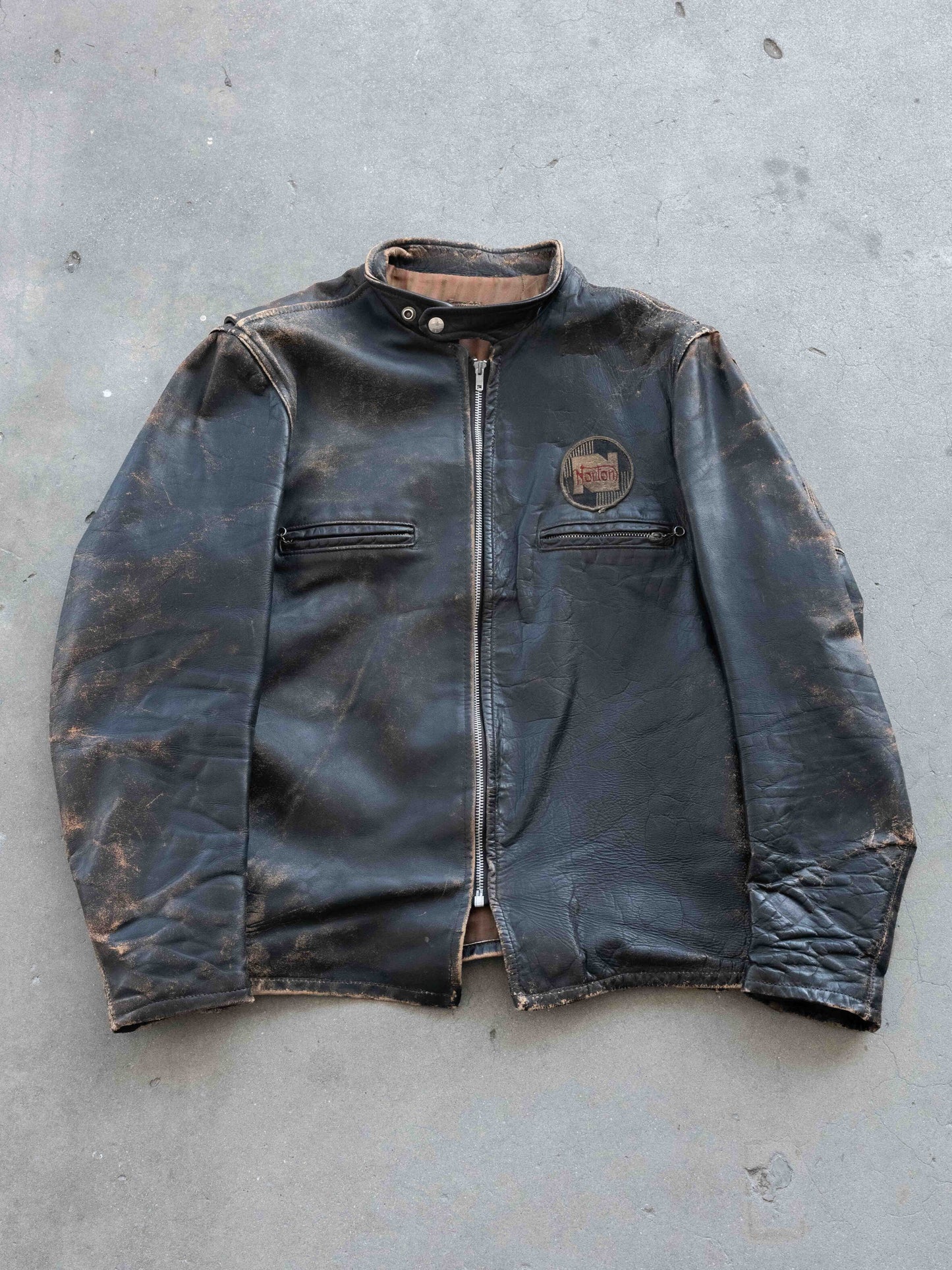 1950’s Distressed Beck Cafe Racer with Striped Liner