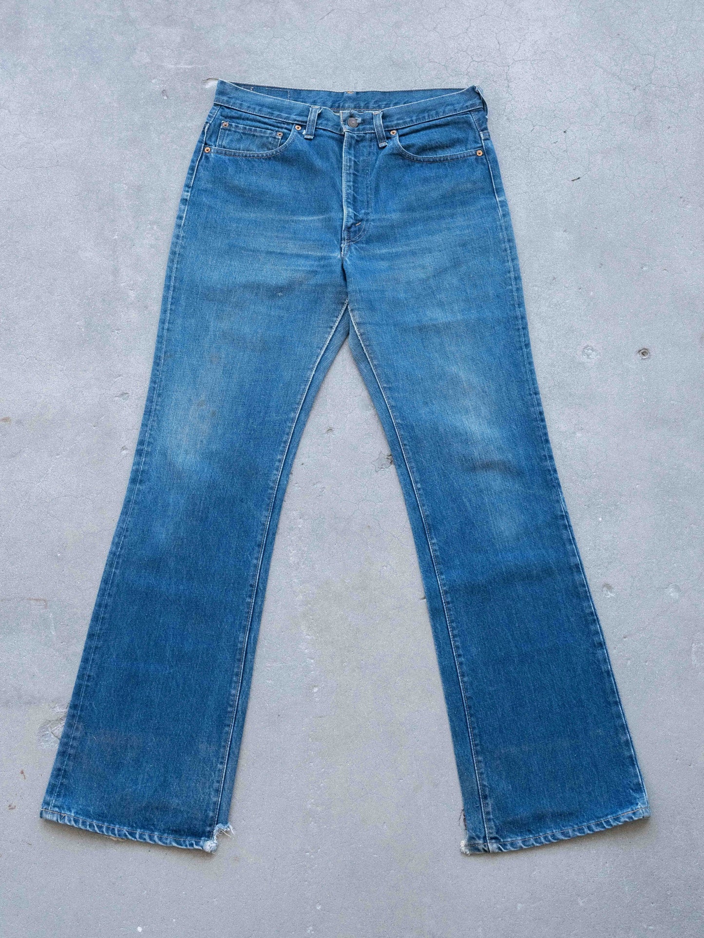 1970’s Dark Levi’s 517 with Heel Drag 34W
