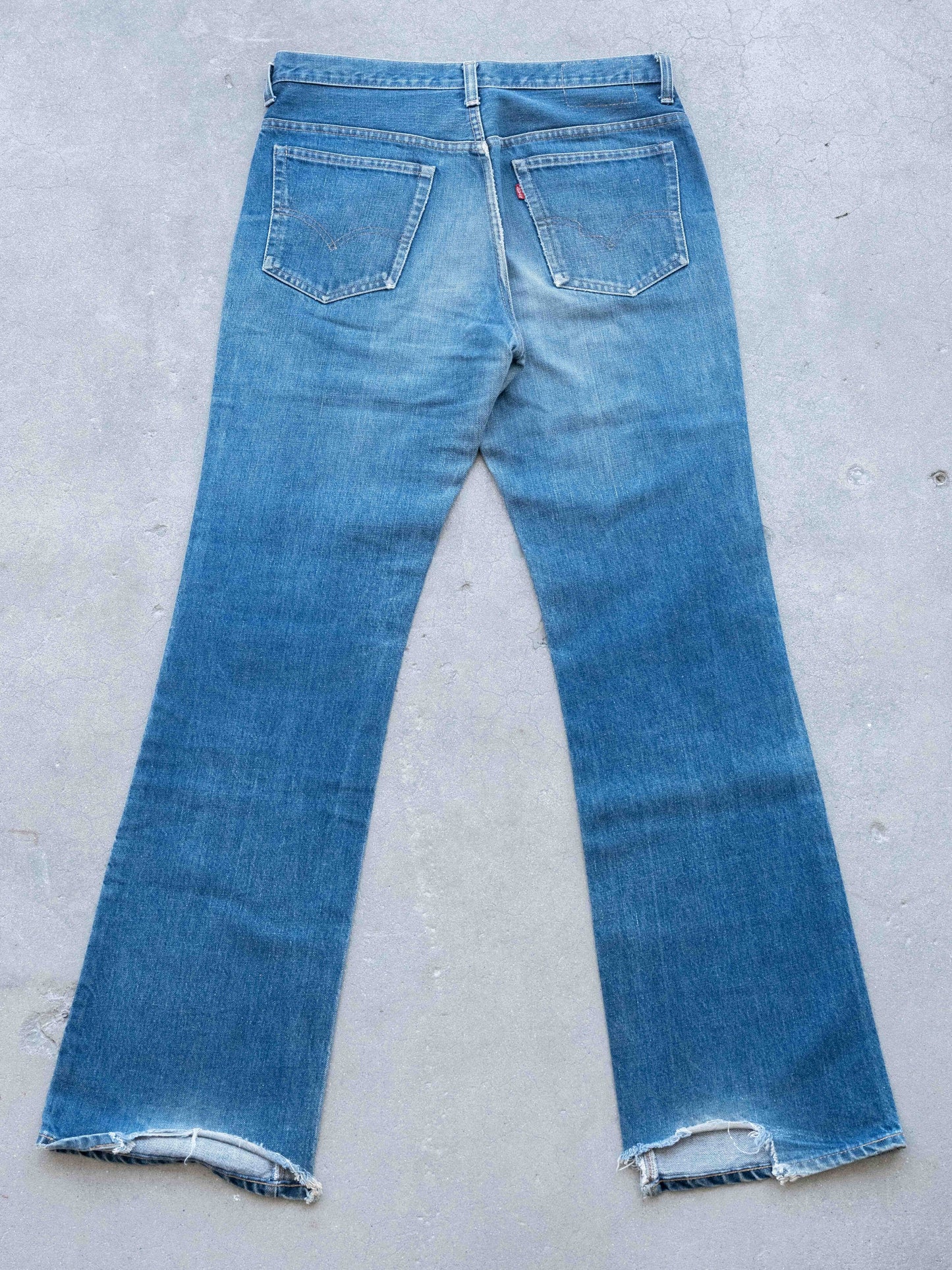 1970’s Dark Levi’s 517 with Heel Drag 34W