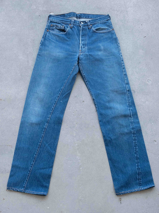 1980’s Solid Deep Indigo Levi’s 501 Redlines 31W