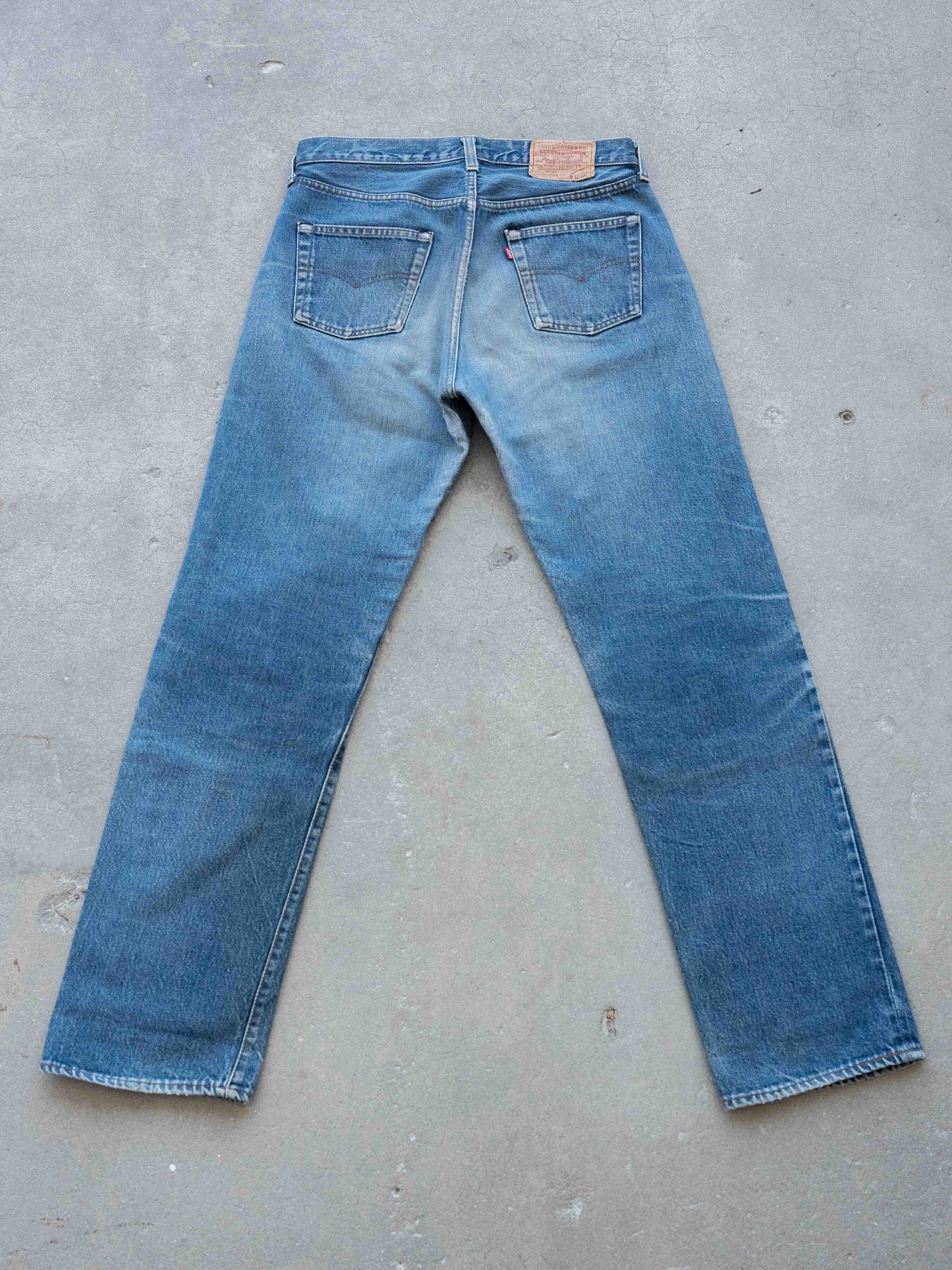 1980’s Whiskered and Repaired Midwash Levi’s 501 Redlines 33W