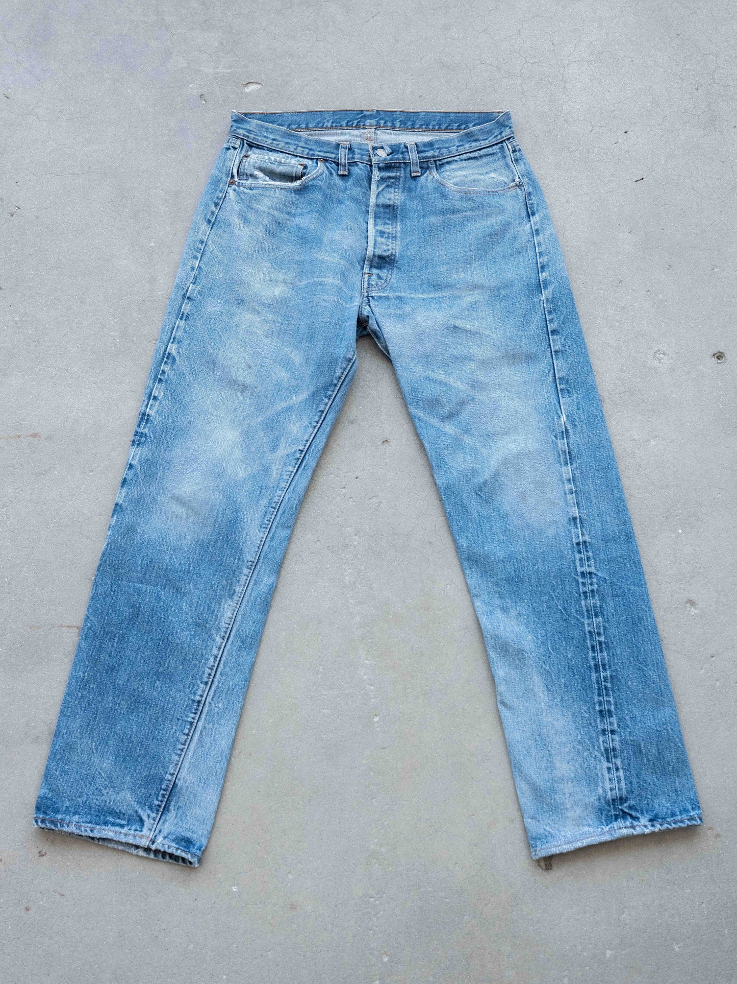 1970’s Faded and Repaired Single Stitch Levi’s 501 Redlines 34W
