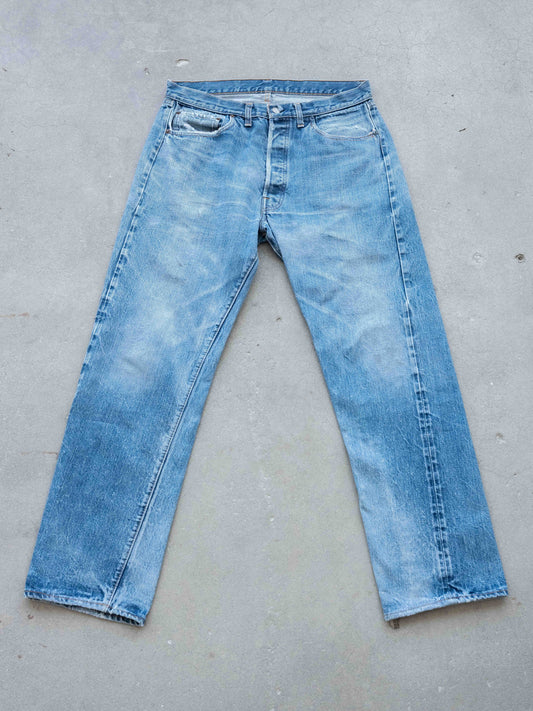 1970’s Faded and Repaired Single Stitch Levi’s 501 Redlines 34W