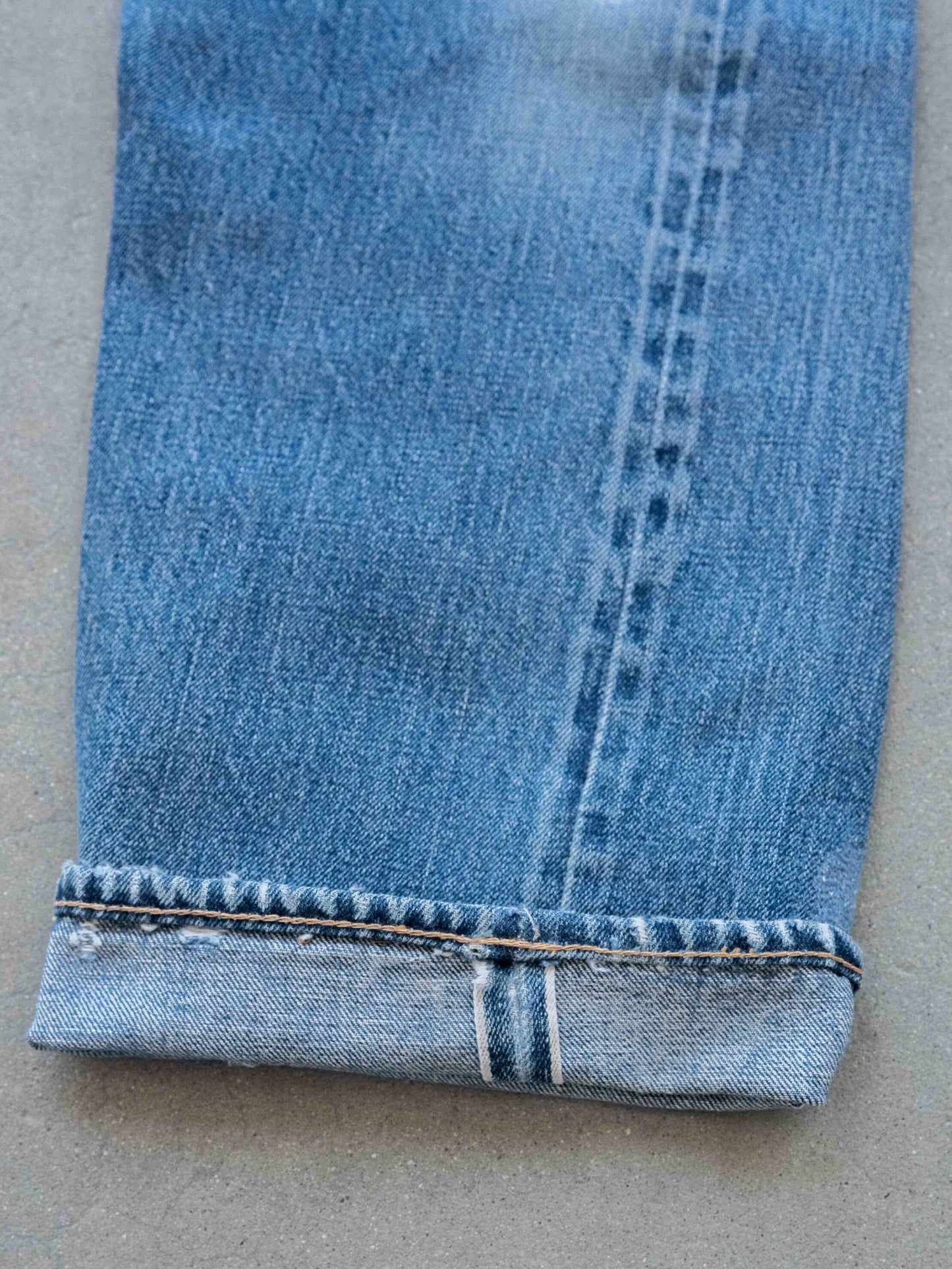 1970’s Lightwash, Faded, and Repaired Single Stitch Levi’s 501 Redlines 32W