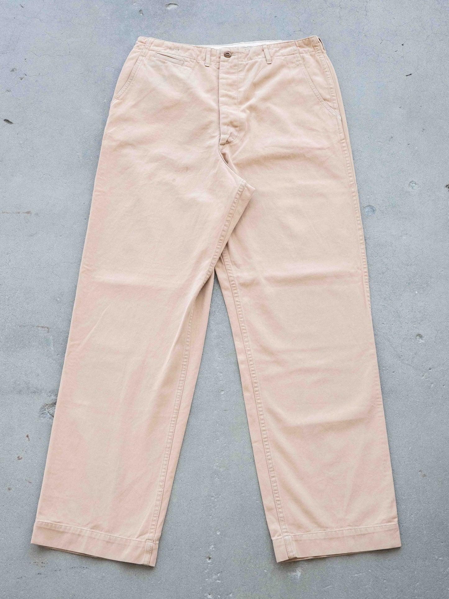 1950’s Peach Buttonfly Wide-leg Khakis 35W