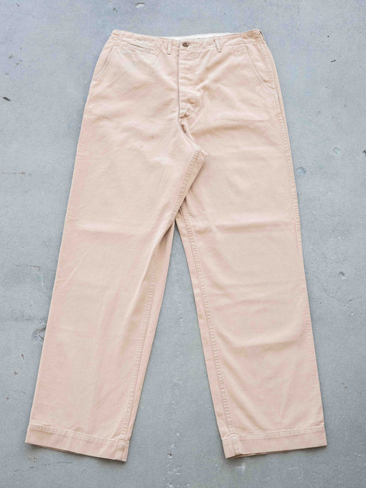 1950’s Peach Buttonfly Wide-leg Khakis 35W