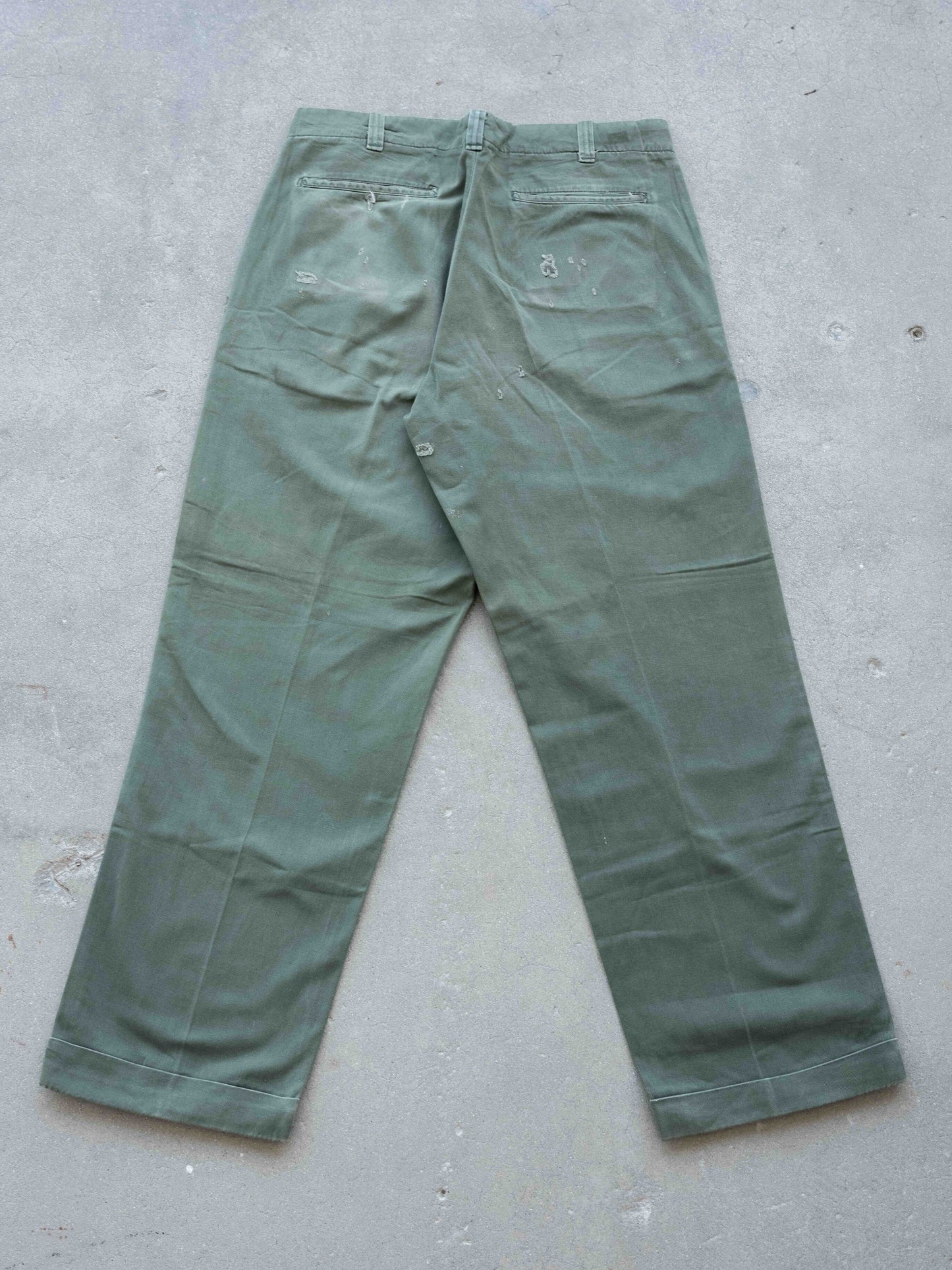 1960’s Green Distressed Chinos 33W