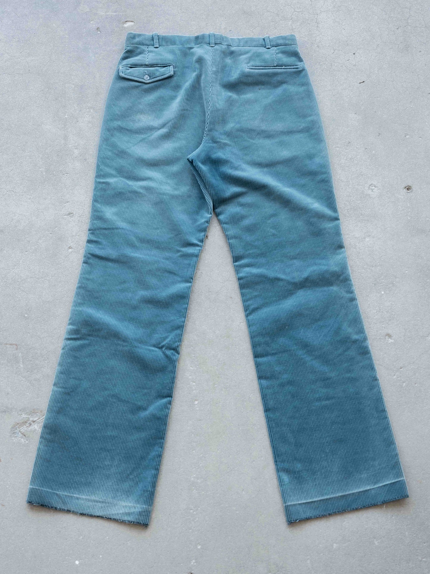 1970’s Faded Blue Wide-leg Corduroys 34W