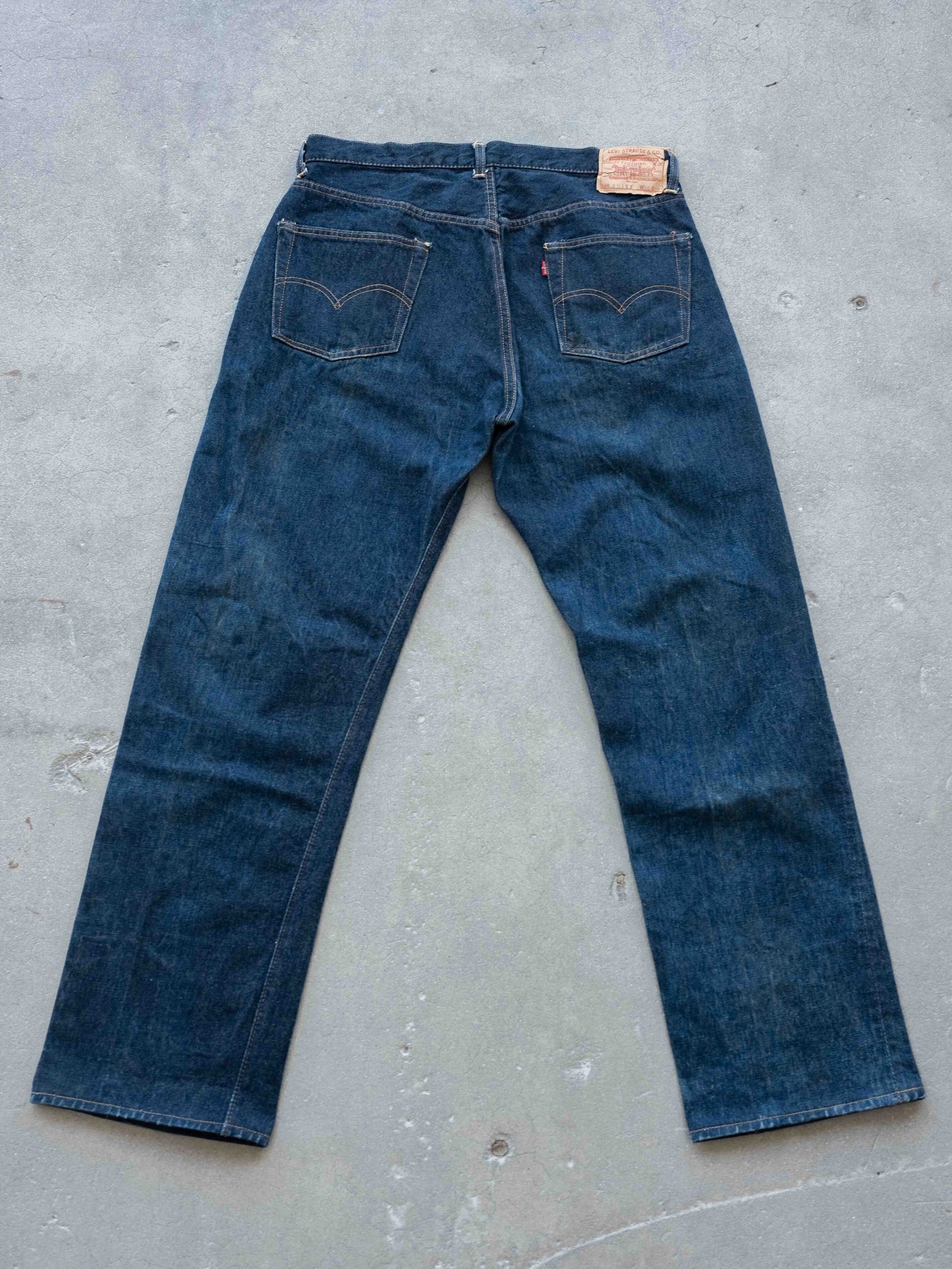 1950's/1960's Super Dark Levi's 501xx Big E Hidden Rivets 36W