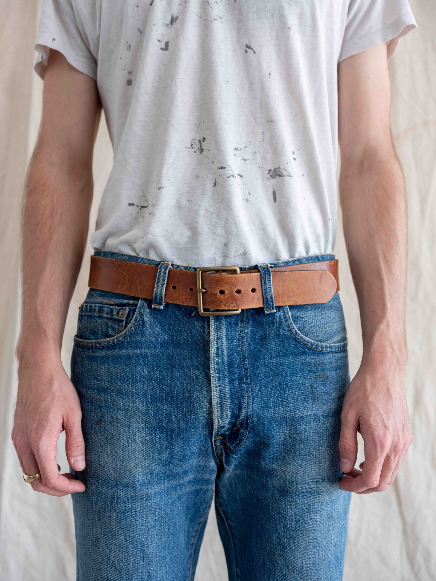 1960’s Caramel Leather Belt W32/34