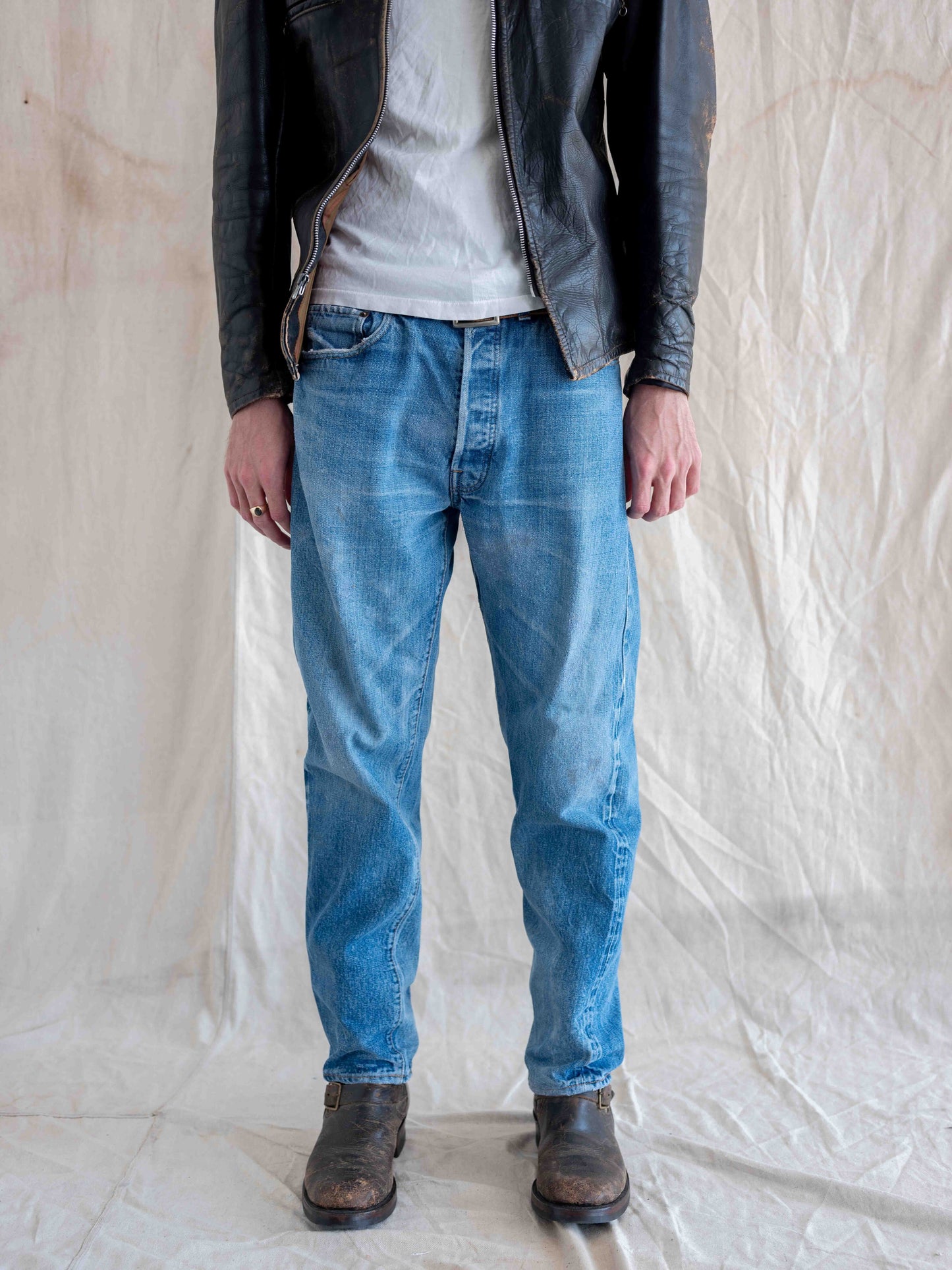 1970’s Faded and Repaired Single Stitch Levi’s 501 Redlines 34W