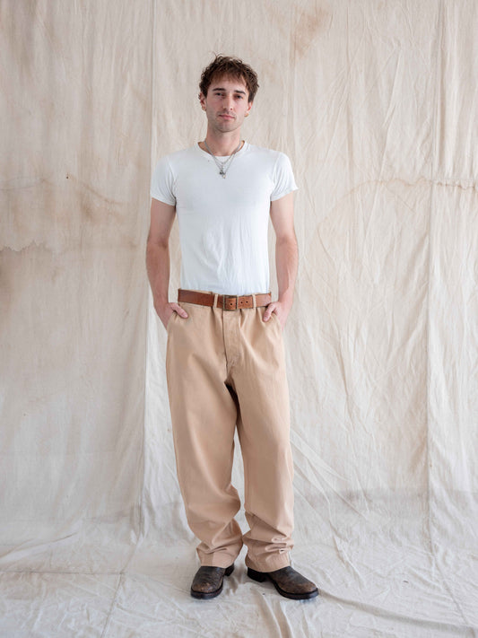 1950’s Peach Buttonfly Wide-leg Khakis 35W