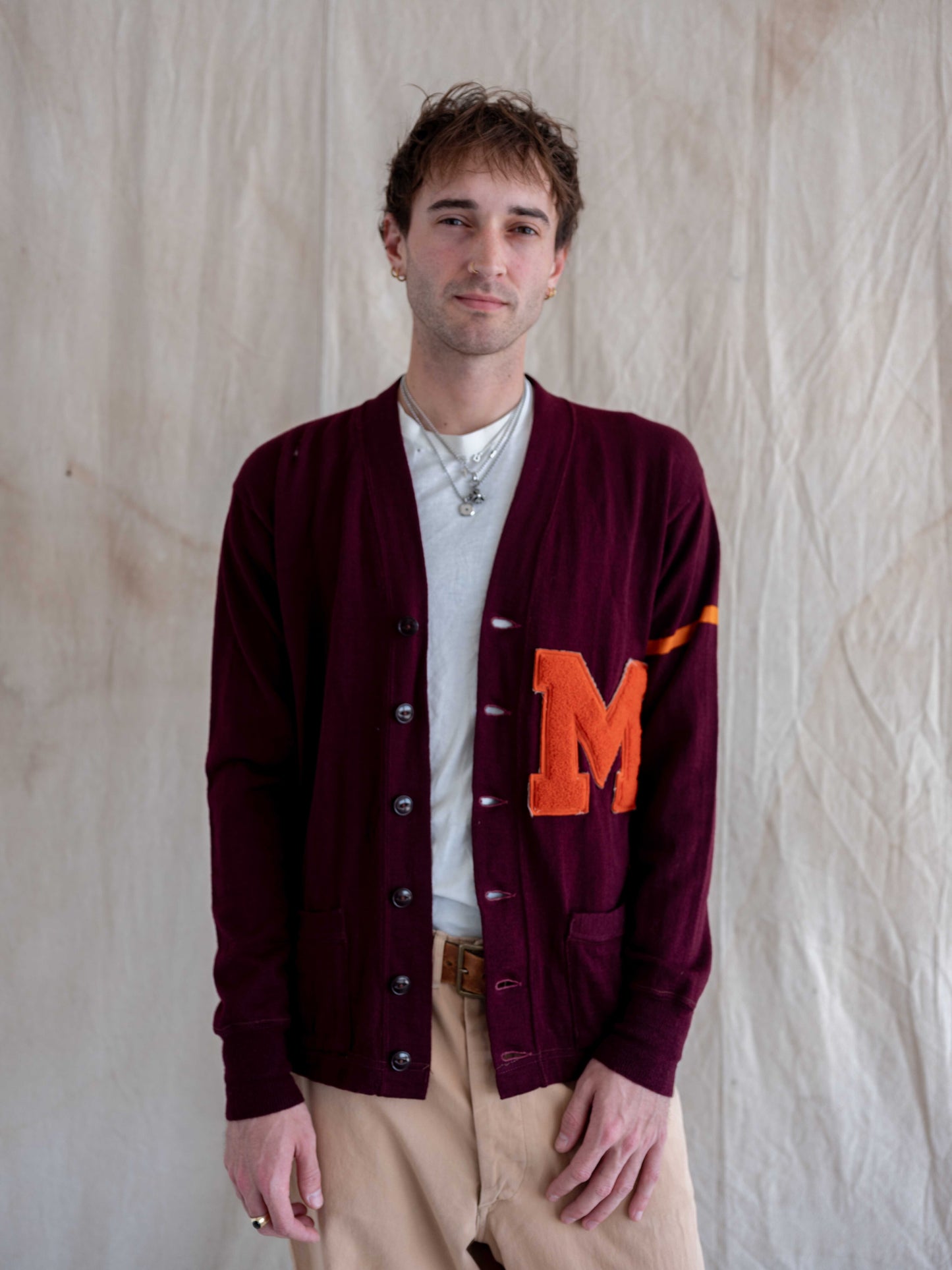 1940’s Champion Running Man Maroon Cardigan
