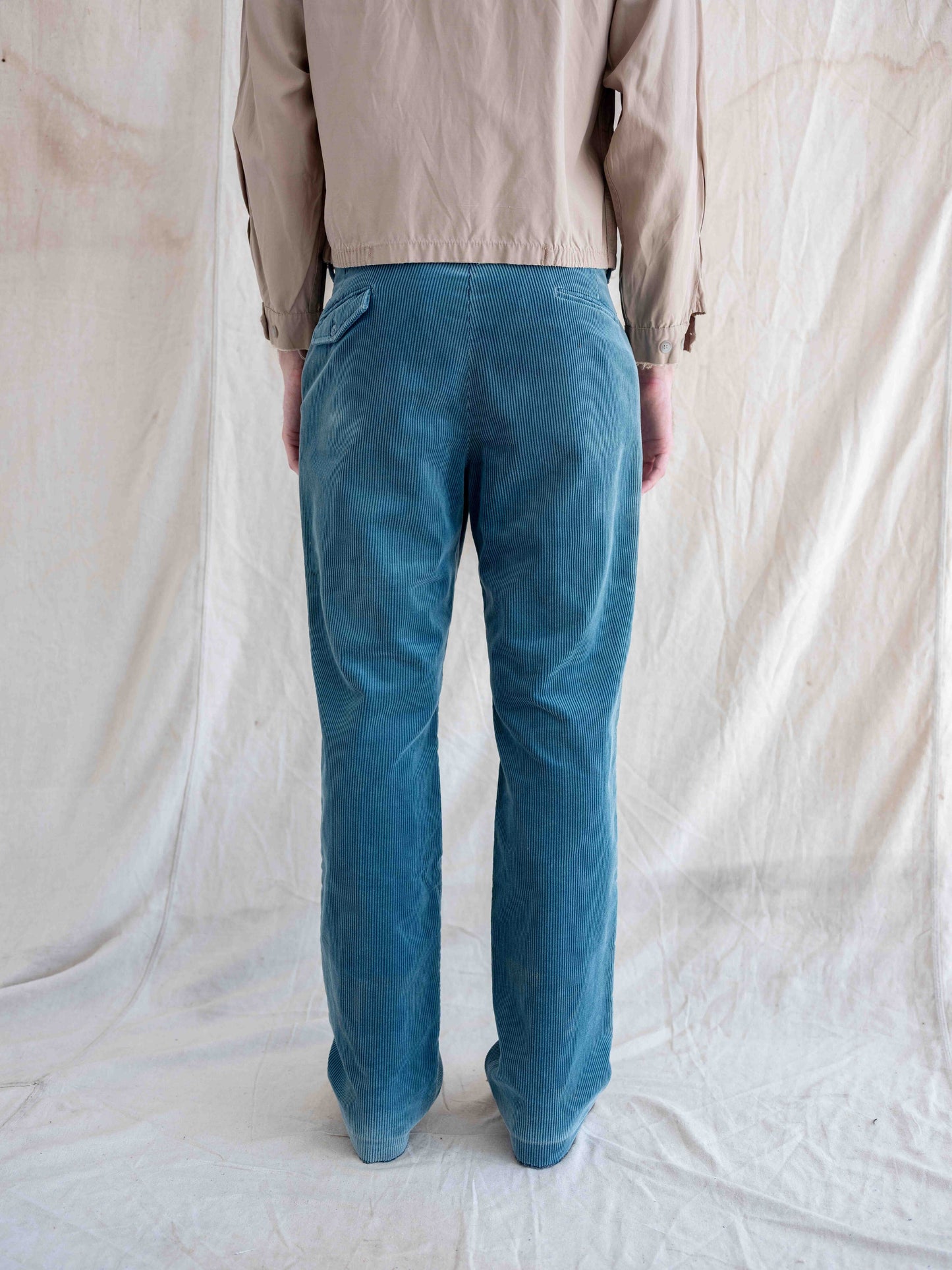 1970’s Faded Blue Wide-leg Corduroys 34W