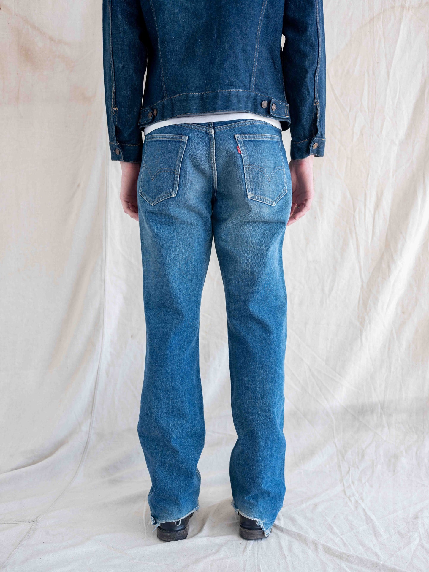 1970’s Dark Levi’s 517 with Heel Drag 34W