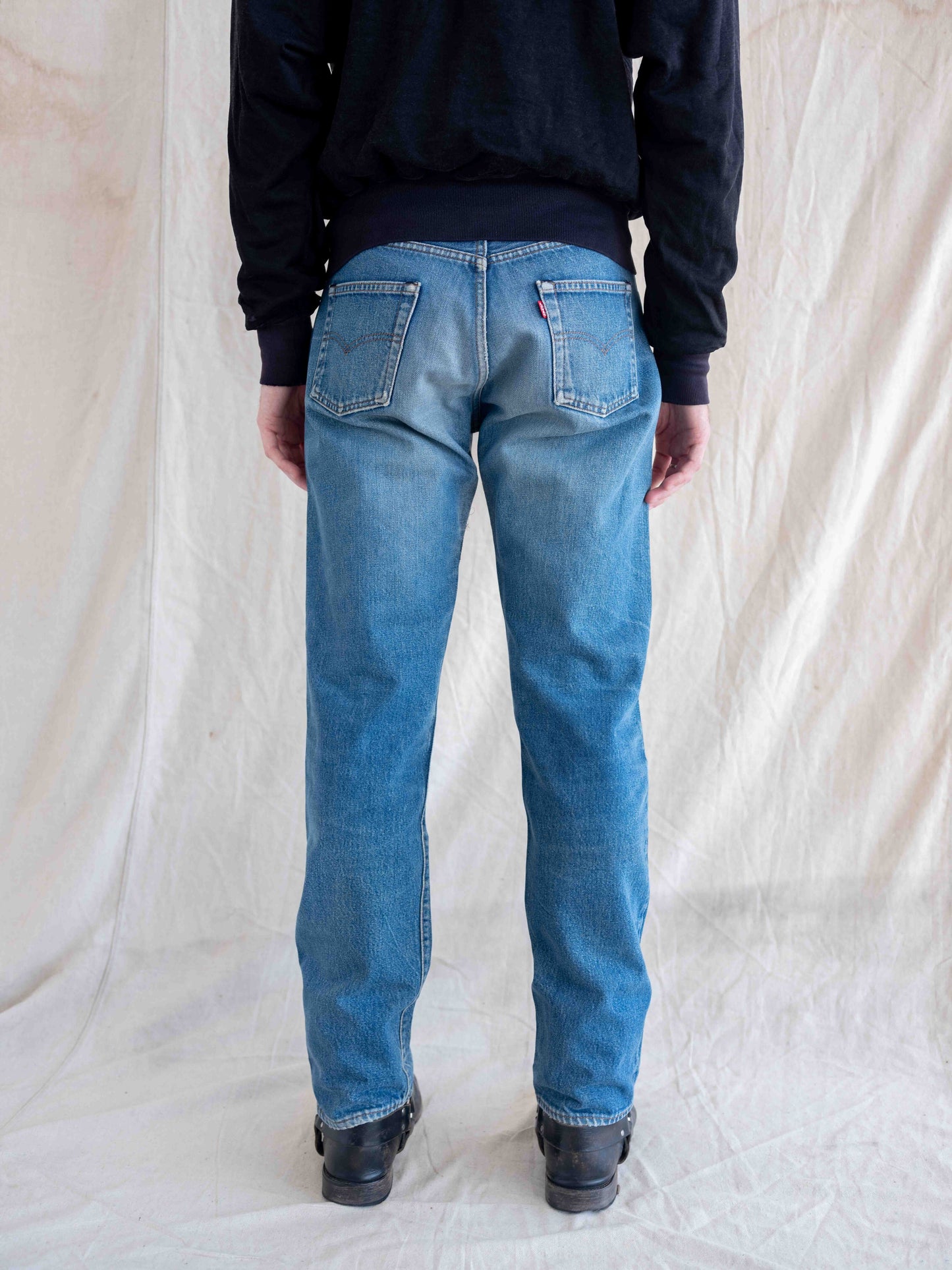 1980’s Whiskered and Repaired Midwash Levi’s 501 Redlines 33W