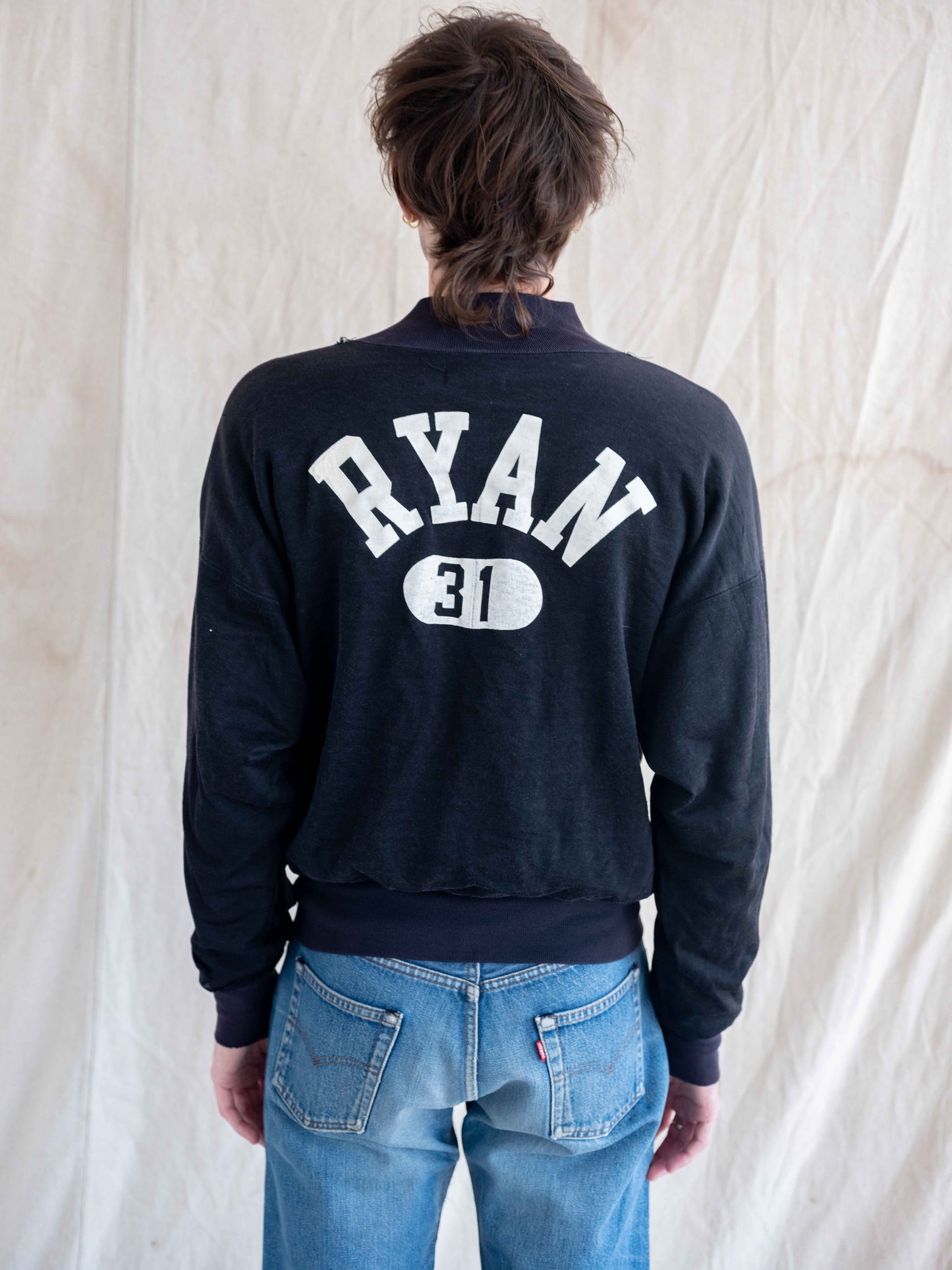 1940’s Champion Running Man Black Doubleface Zip-up