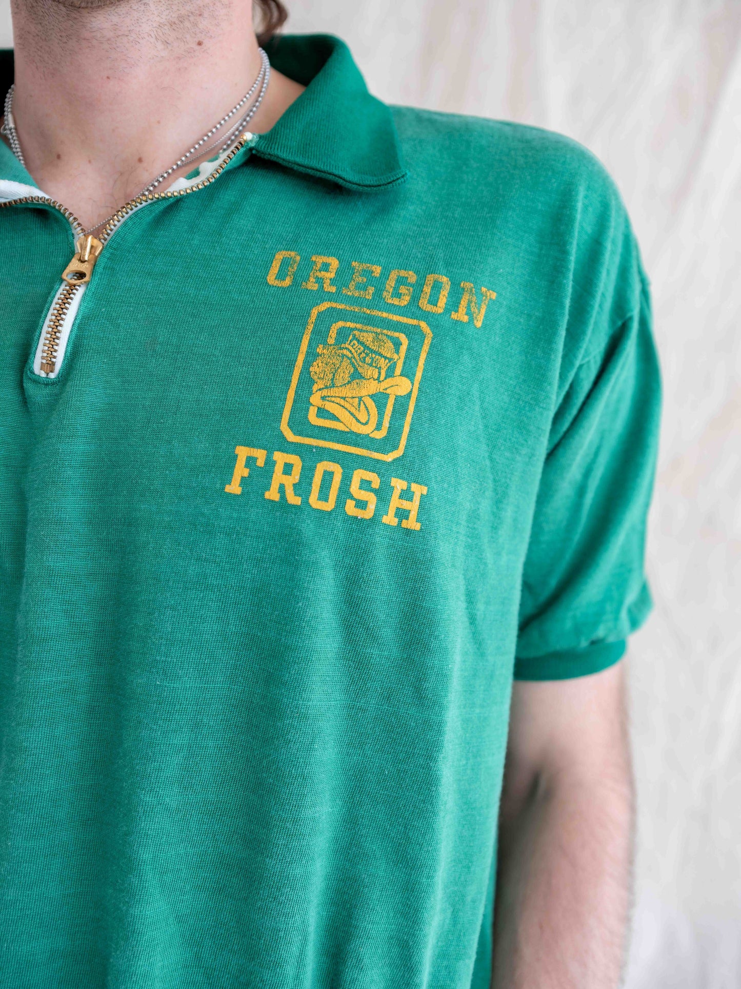 1950’s Champion Running Man Oregon Short Sleeve Quarter Zip