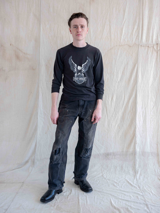 2000’s Heavily Distressed Black Carhartt Doubleknees 31W