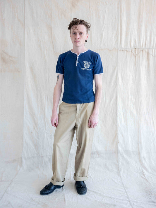 1960’s Champion Running Man Indiana University Button Up T-Shirt