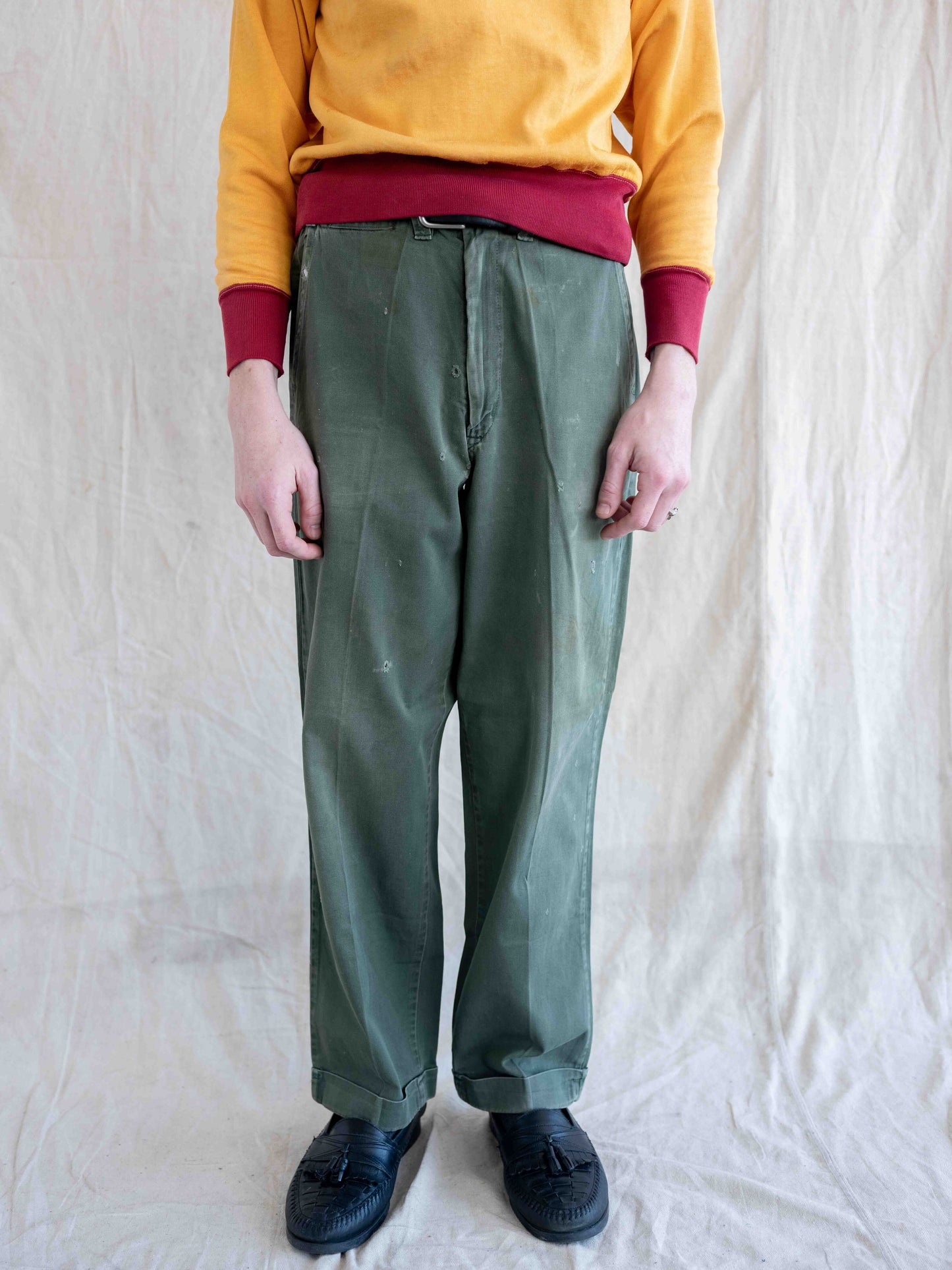 1960’s Green Distressed Chinos 33W