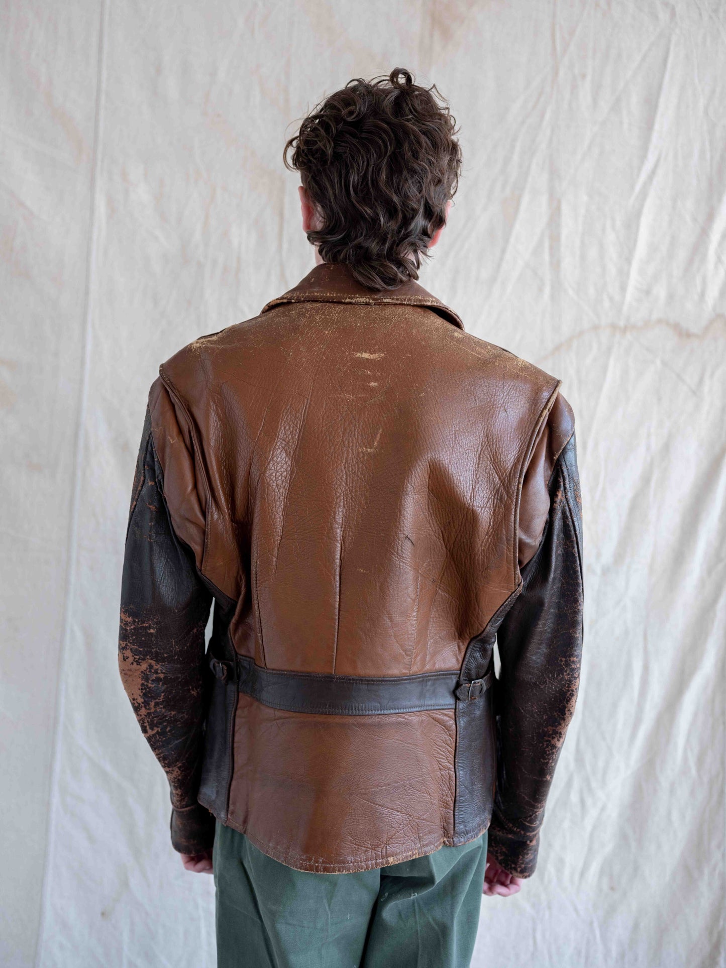 1950’s Distressed Two Tone Ponyskin Leather Jacket