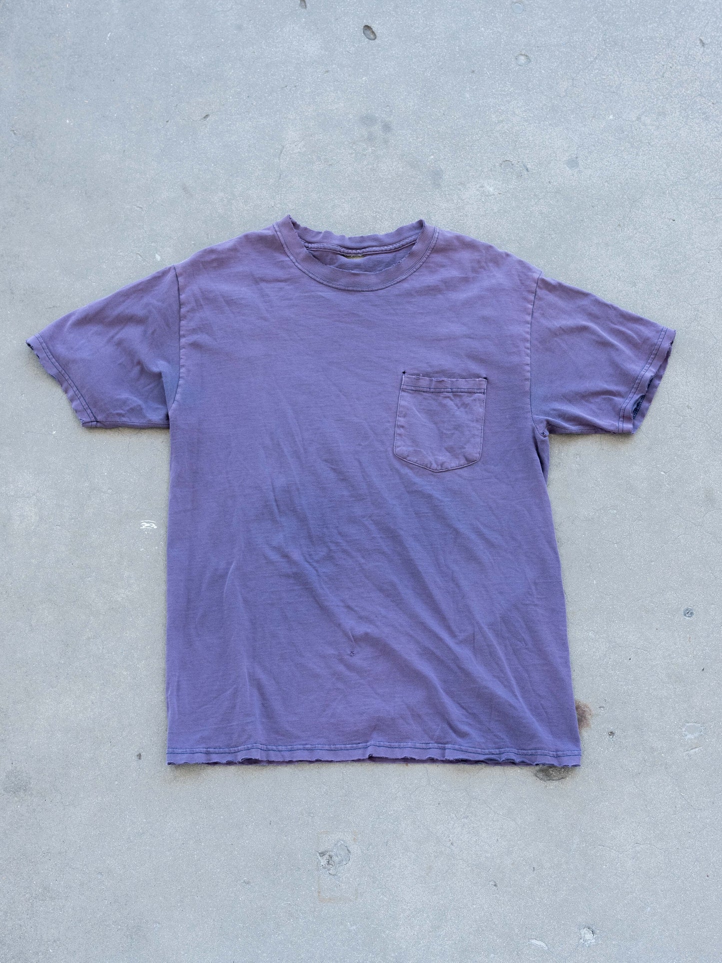 1990’s Faded and Distressed Purple Pocket Tee