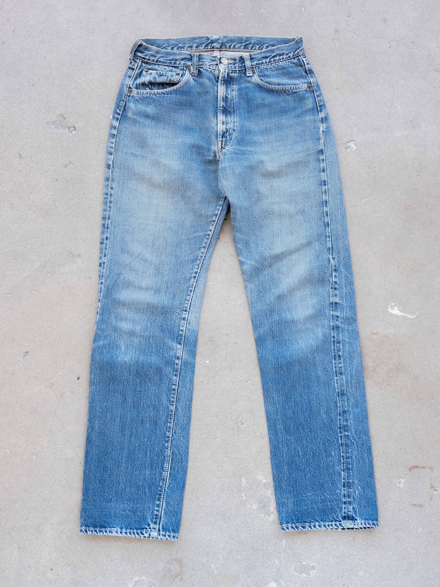 1950’s/1960’s Big E Levi’s 501z Light Midwash 30W