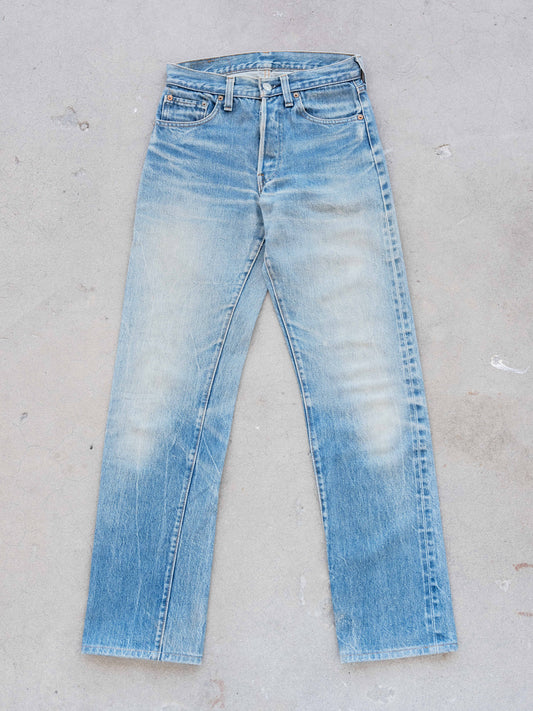 1980’s Levi’s 501s Redlines with Fading and Whiskering 27W