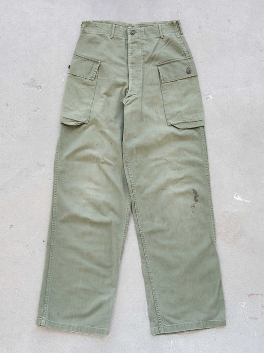 1950’s/1960’s HBT Military Pants with Side Cargo Pockets 29W
