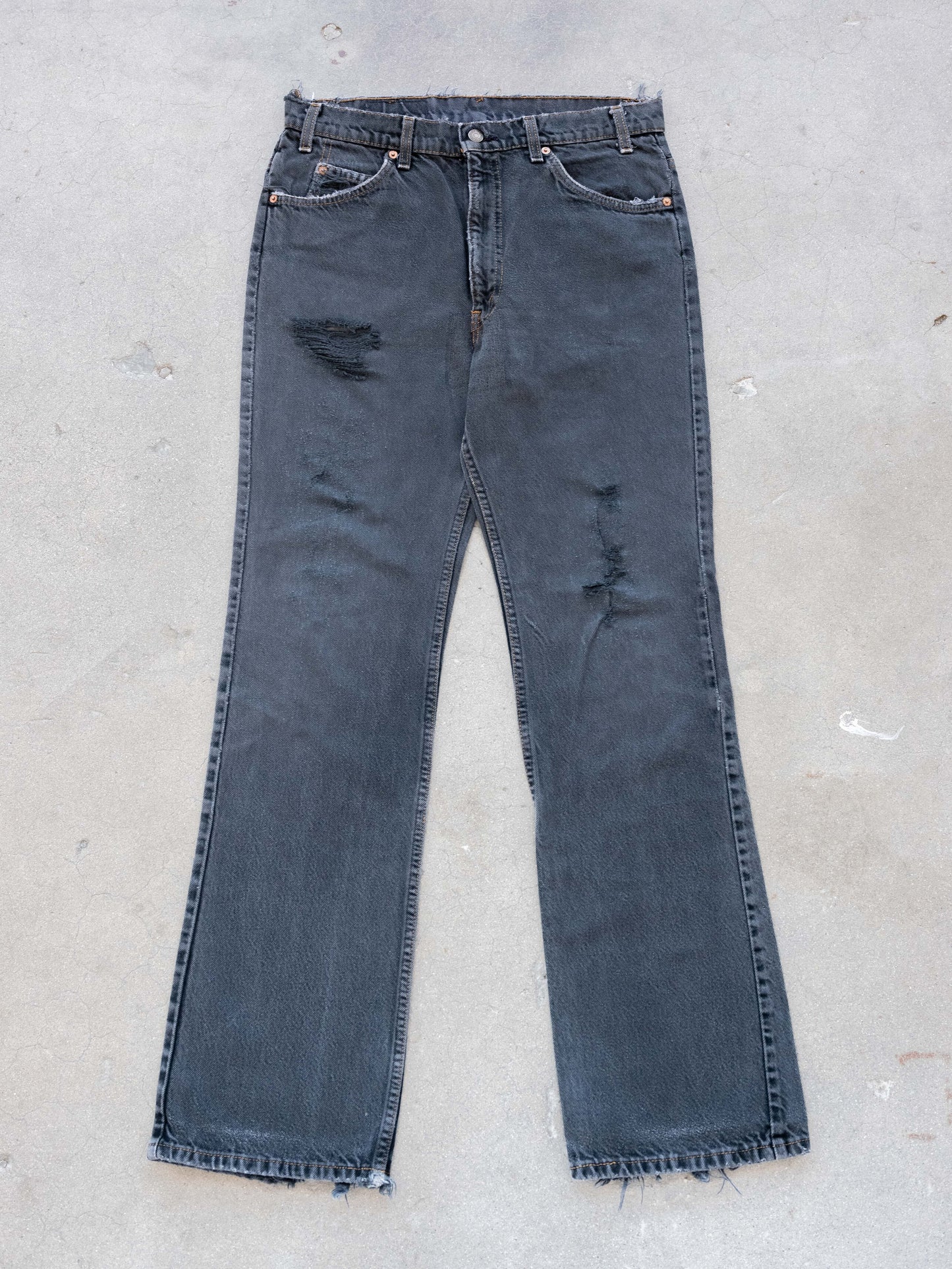 1980’s/1990’s Black Orange Tab 517 with Distressing 32W