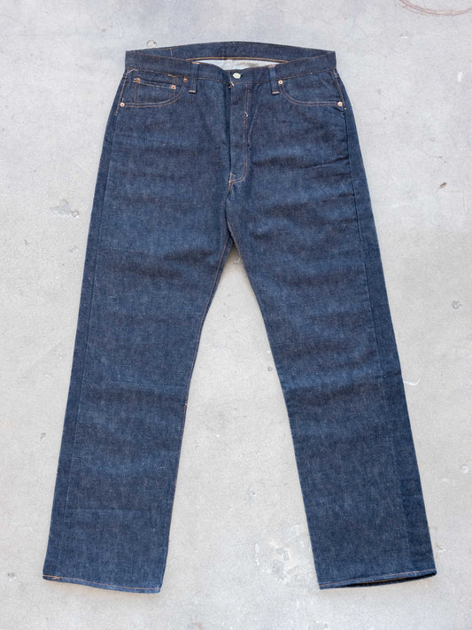 1950's Deadstock Levi's 501ZXX Hidden Rivets with Leather Patch 38W