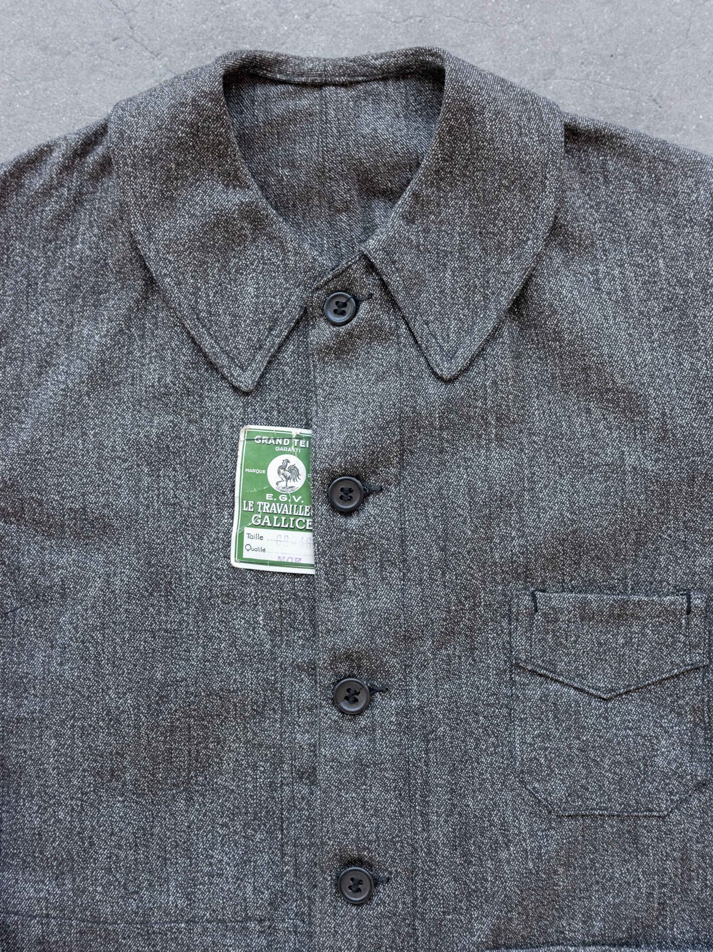 1950's Deadstock Salt and Pepper French Chore Jacket