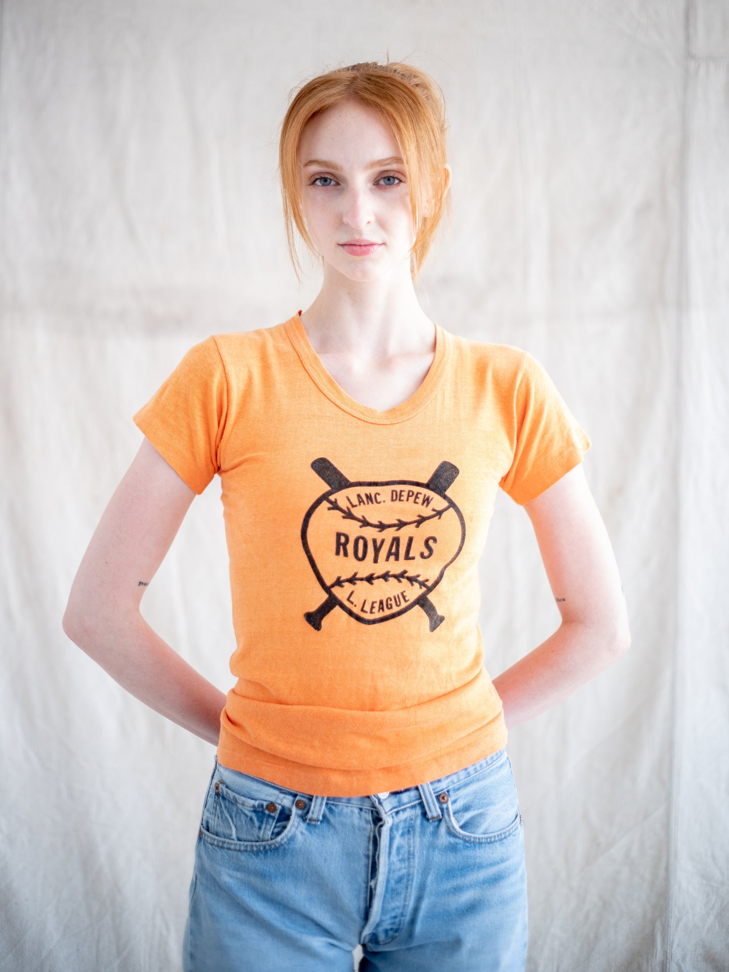 1960’s Orange Little League Baby Tee