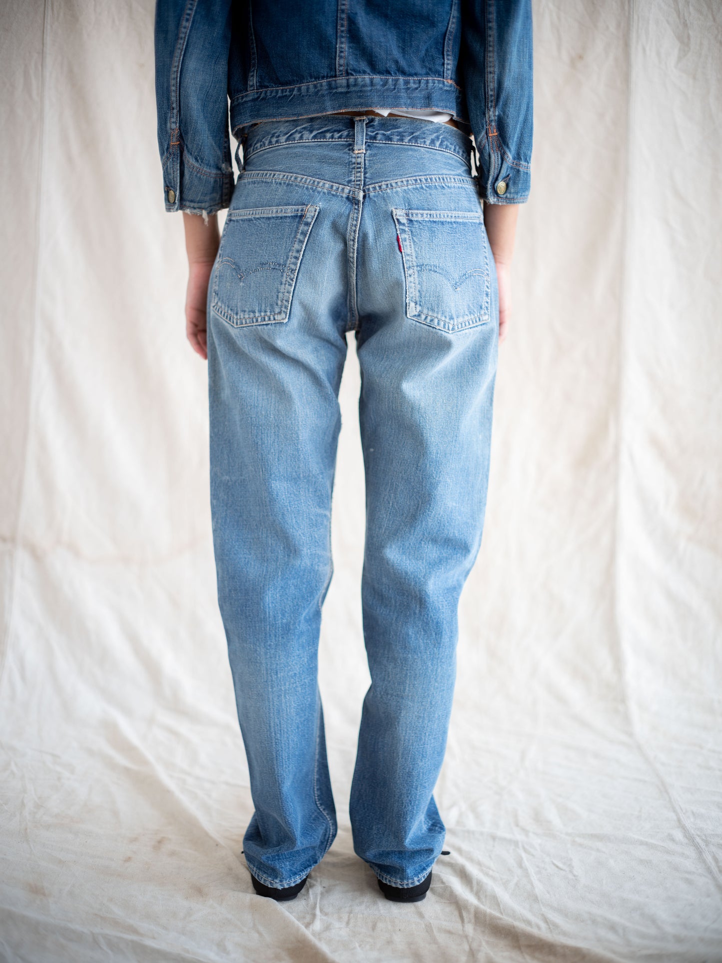 1950’s/1960’s Big E Levi’s 501z Light Midwash 30W