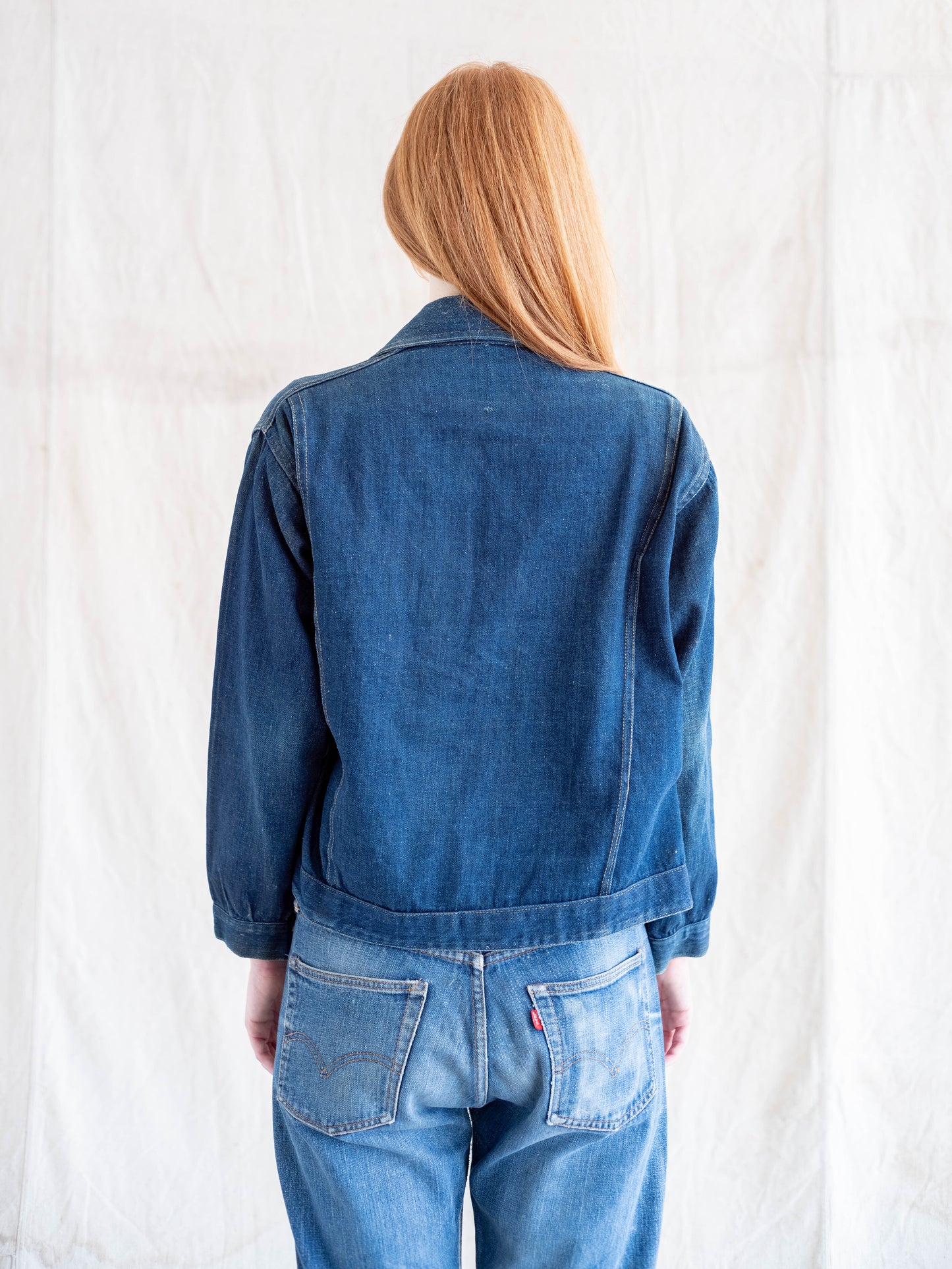 1960’s Unbranded Femme Two Pocket Jacket with Leather and Stud Accents
