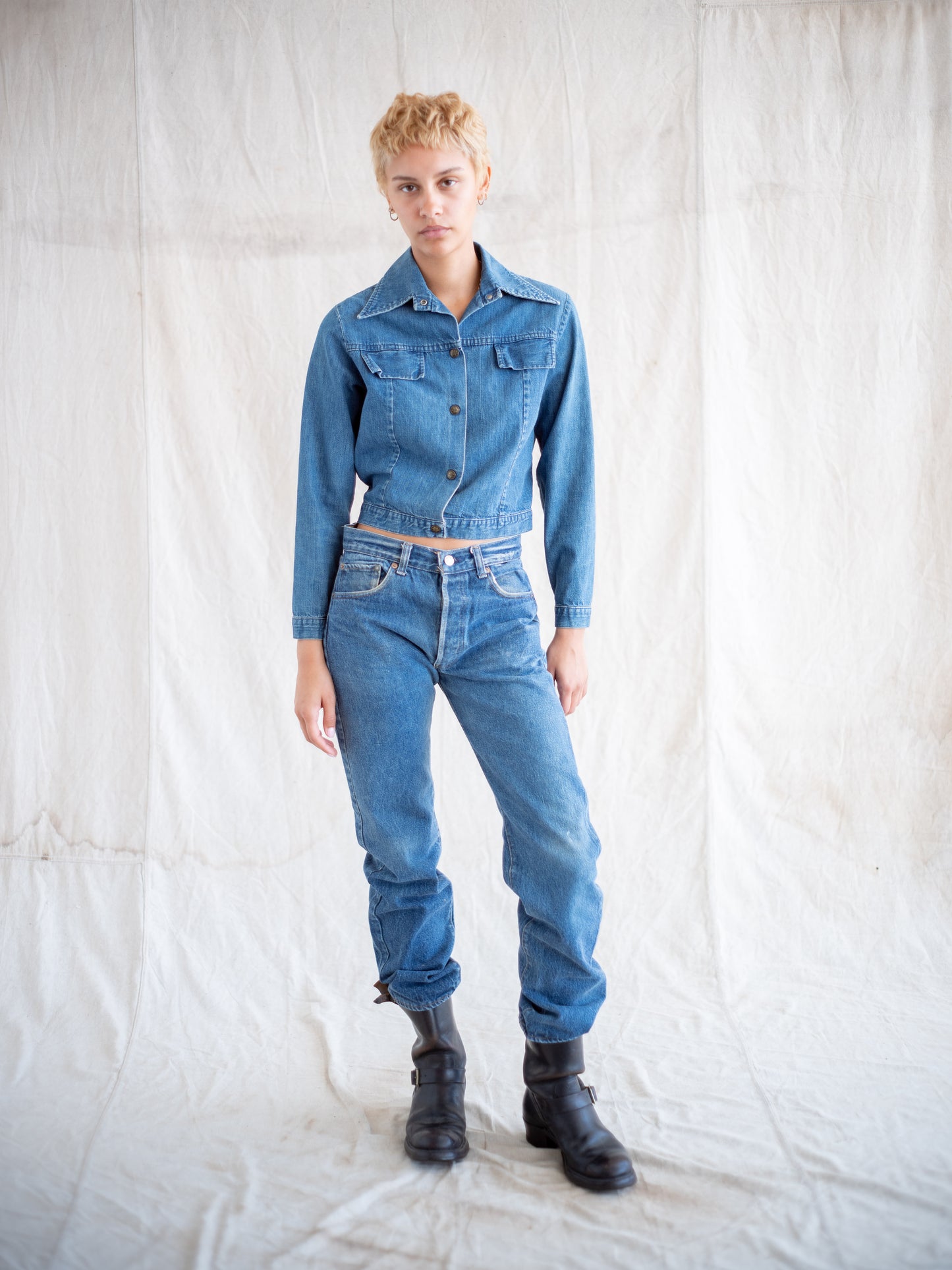 1960’s Unbranded Denim Top with Cute Details