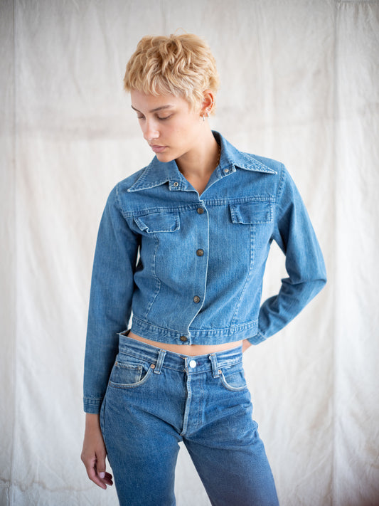 1960’s Unbranded Denim Top with Cute Details