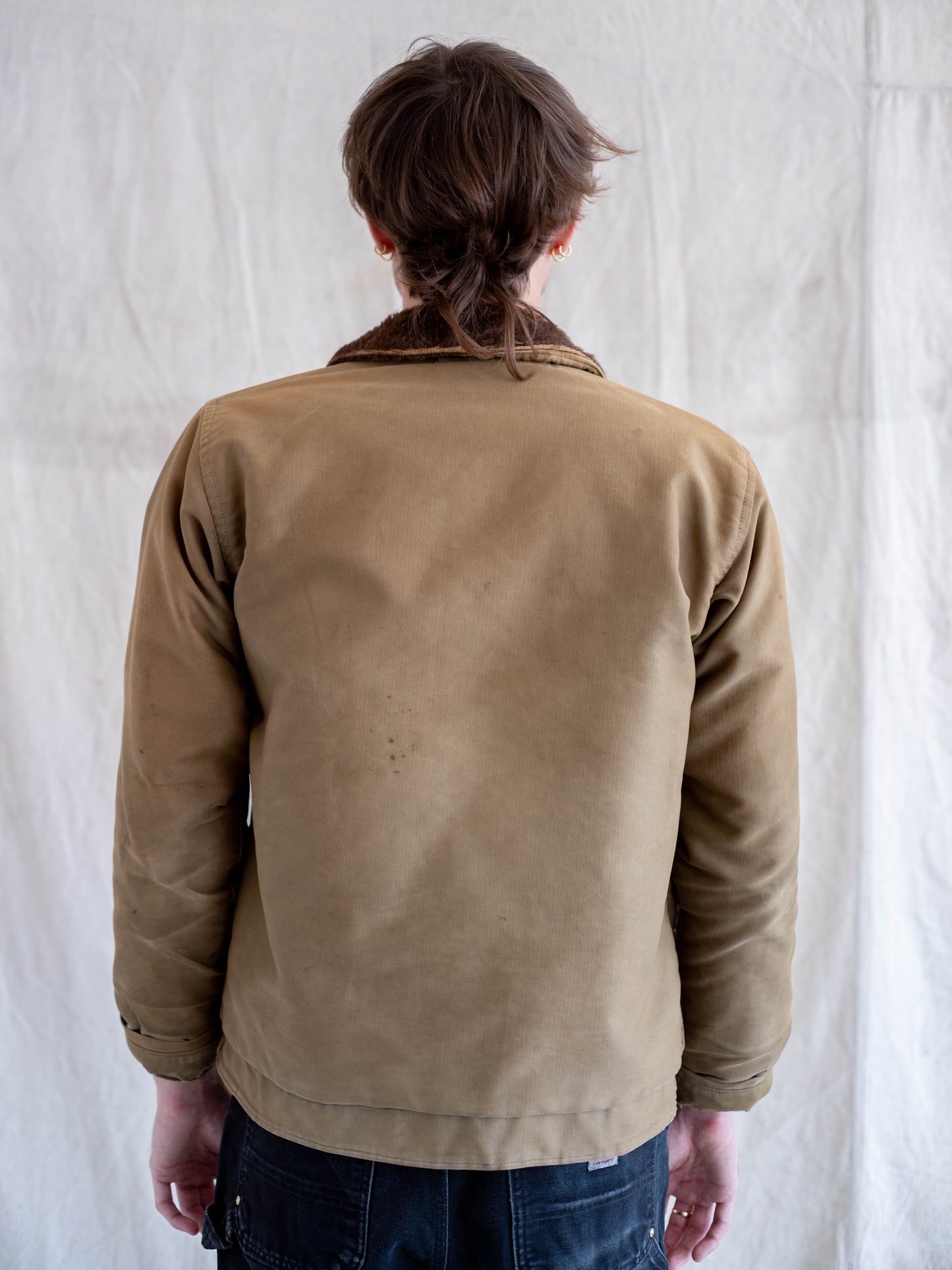1940's Faded and Worn USN N-1 Deck Jacket with Stencil