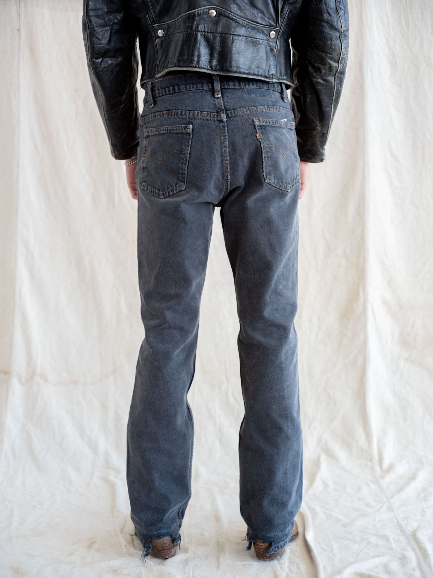 1980’s/1990’s Black Orange Tab 517 with Distressing 32W