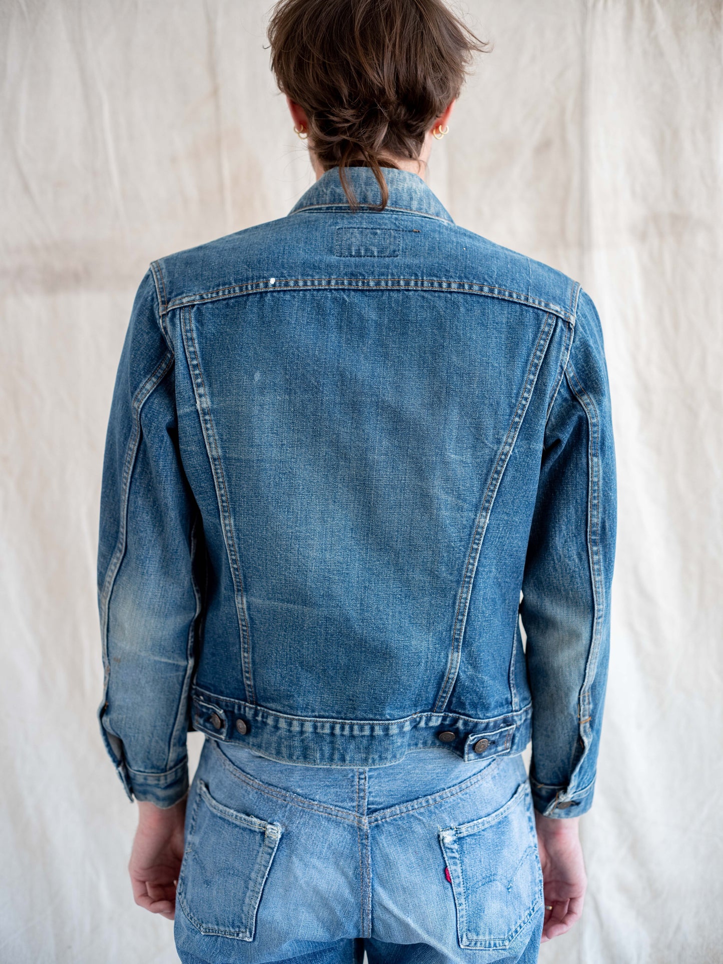 1960’s Levi’s Big E Type 3 in a Dark Midwash with Crazy Whiskering