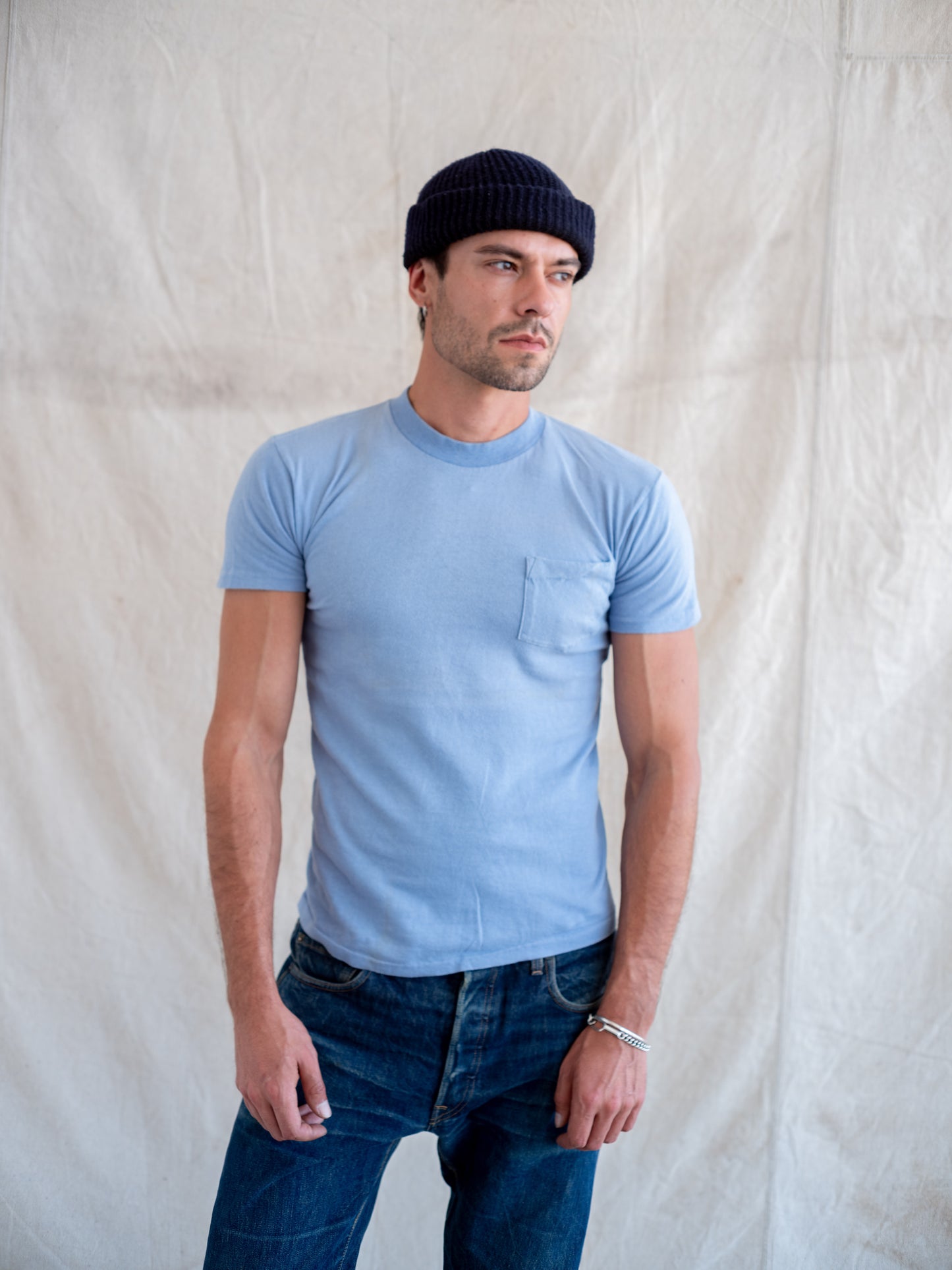 1970’s Powder Blue Pocket Tee