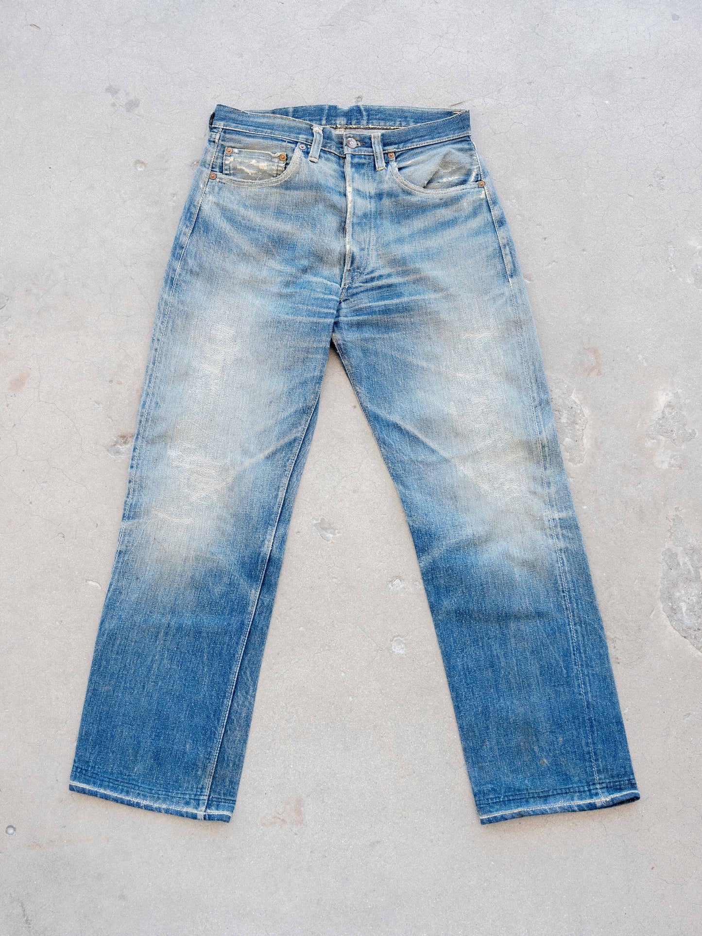 1950’s Levi’s 501XX Jerky Patch with Whiskering and Fading 31W
