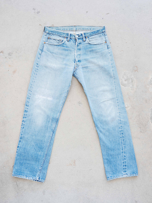 1970’s Levi’s Single Stitch Redline 501s in a Lightwash with Repairs 34W